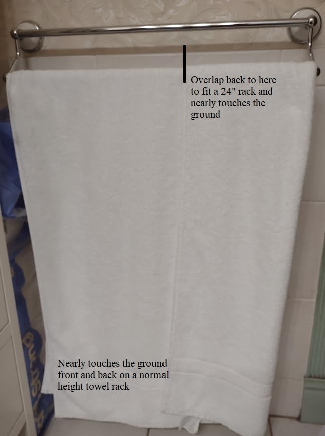 Utopia Towels Jumbo Bath Sheet 2 Piece, 600 GSM, 35 by 70 Inches, 100% Ring Spun Cotton, Absorbent and Quick Dry Extra Large Bath Towel, Grey customer photo 1