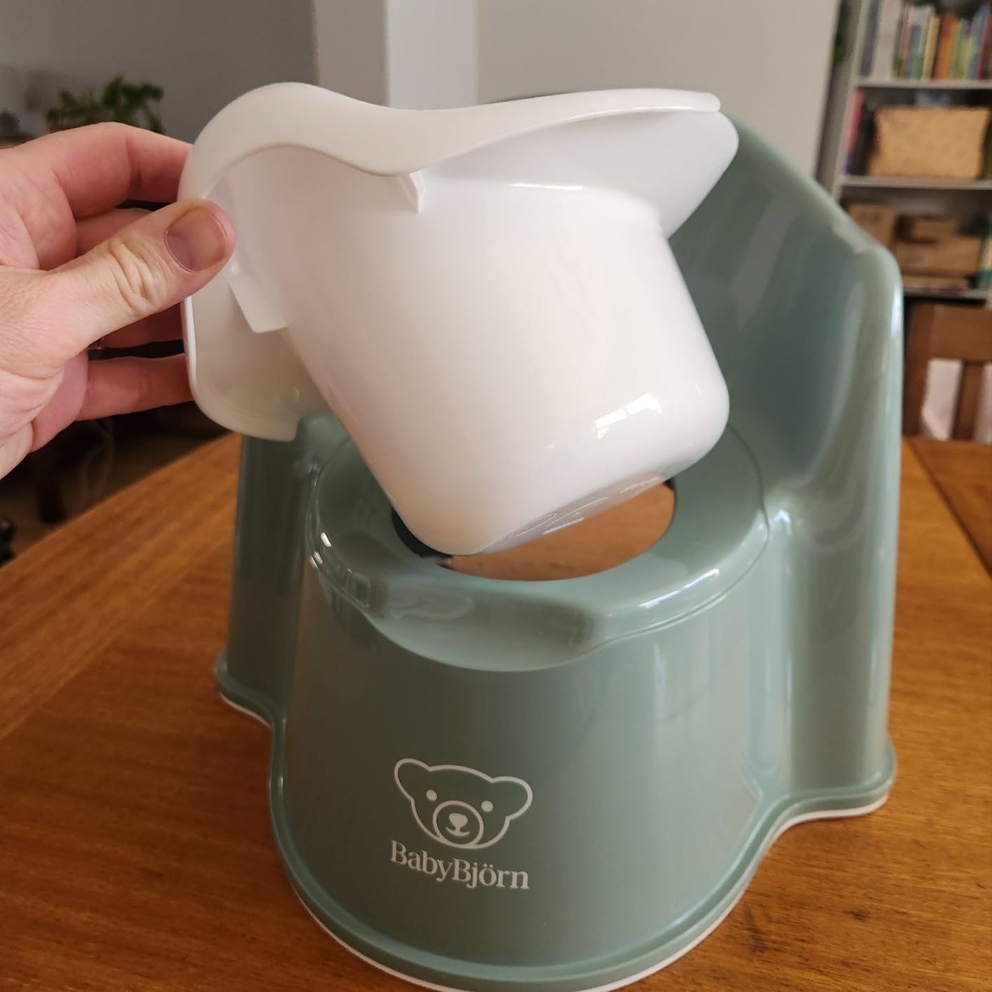 BabyBjorn Potty Chair, Deep Green/White | Potty Training Toilet, Easy-to-Clean, Removable Inner Potty, Non-Slip customer photo 1