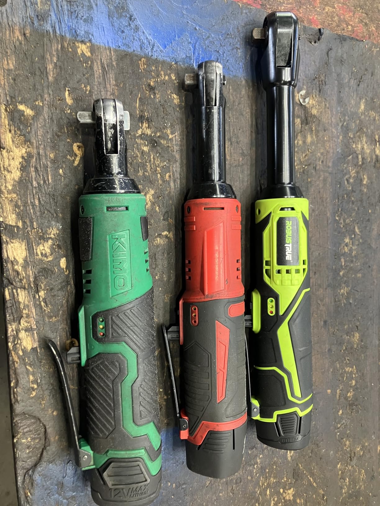 KIMO Cordless Electric Ratchet Wrench Set, 40Ft-lbs, 400RPM, 12V Cordless Ratchet Wrench 3/8