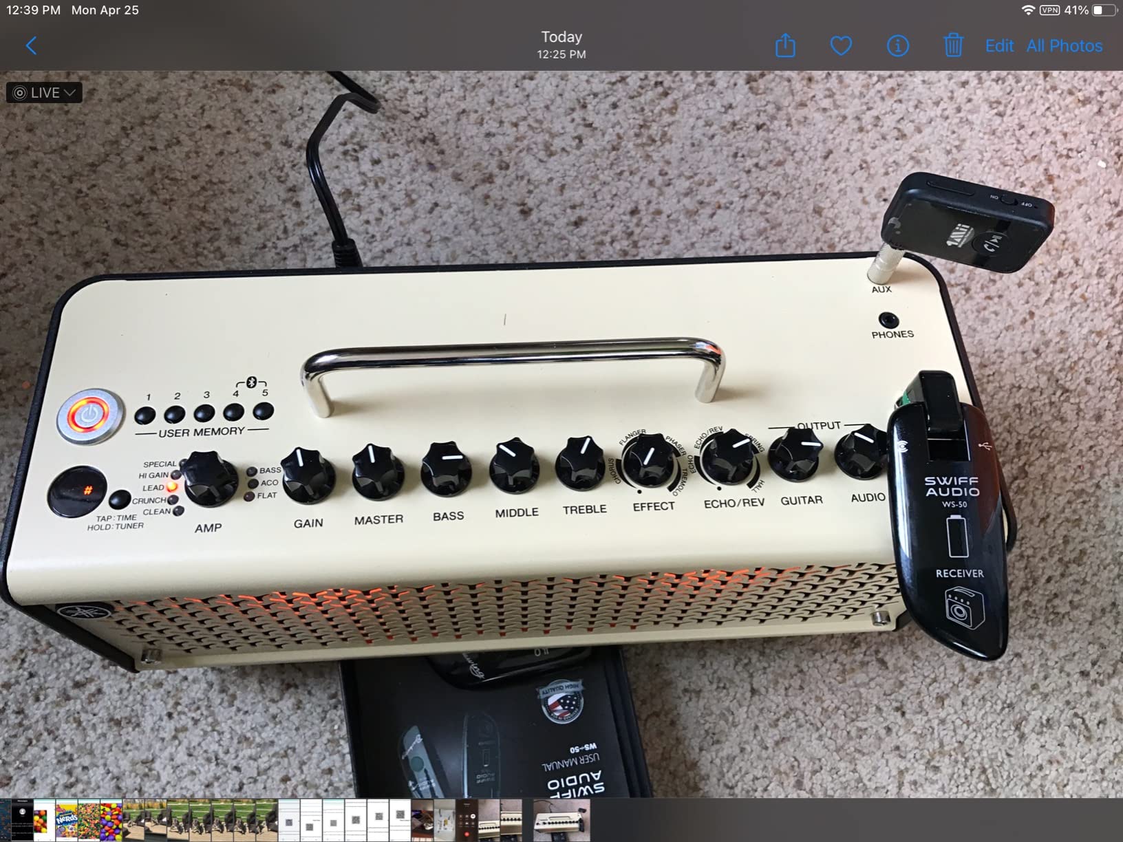 Yamaha THR10II WL Wireless Desktop Guitar Amp customer photo 2