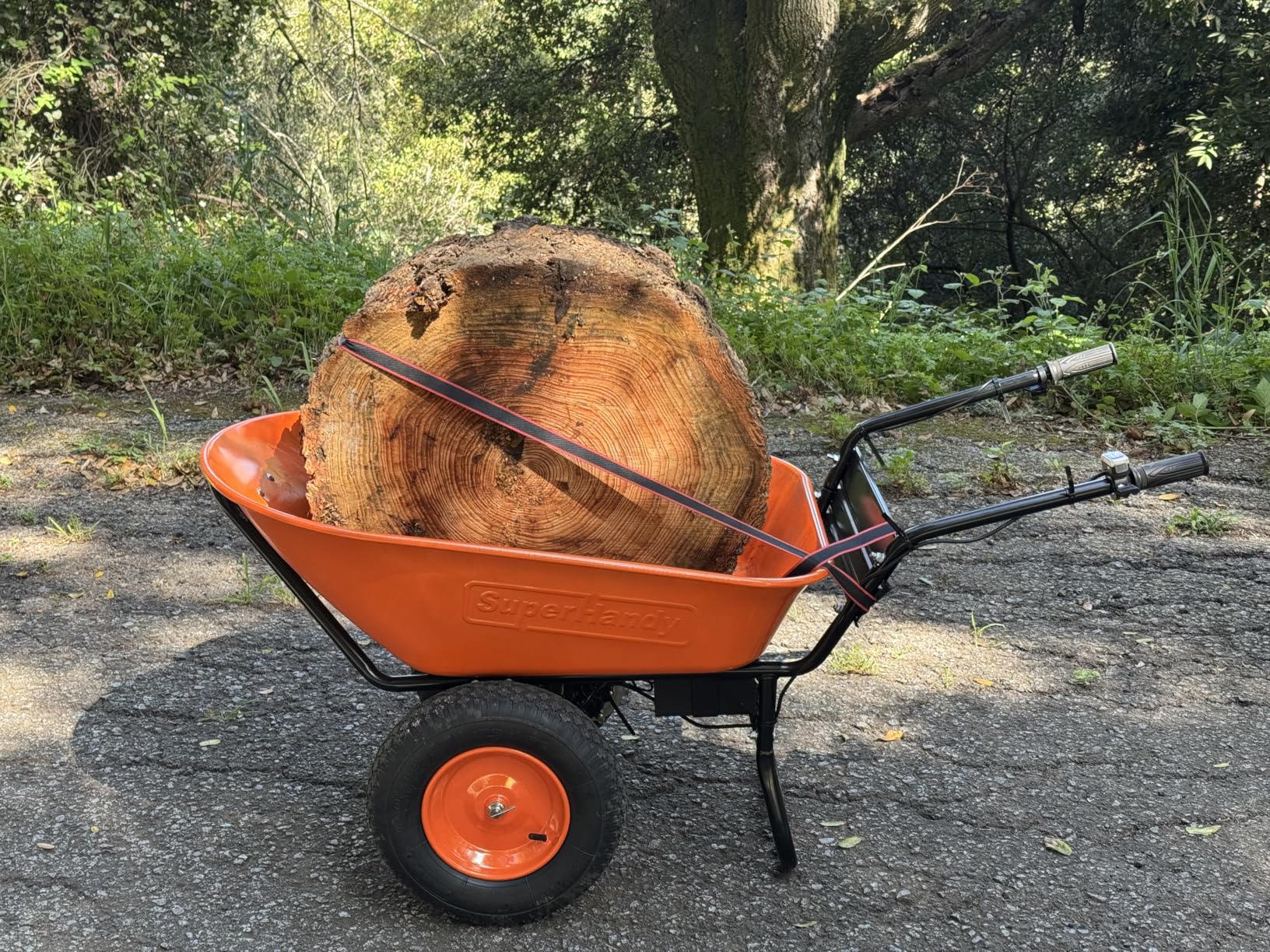 SuperHandy Wheelbarrow Utility Cart Electric 24V DC 330lbs Max Load Barrel Dump Material Debris Hauler (Amazon Exclusive) customer photo 1