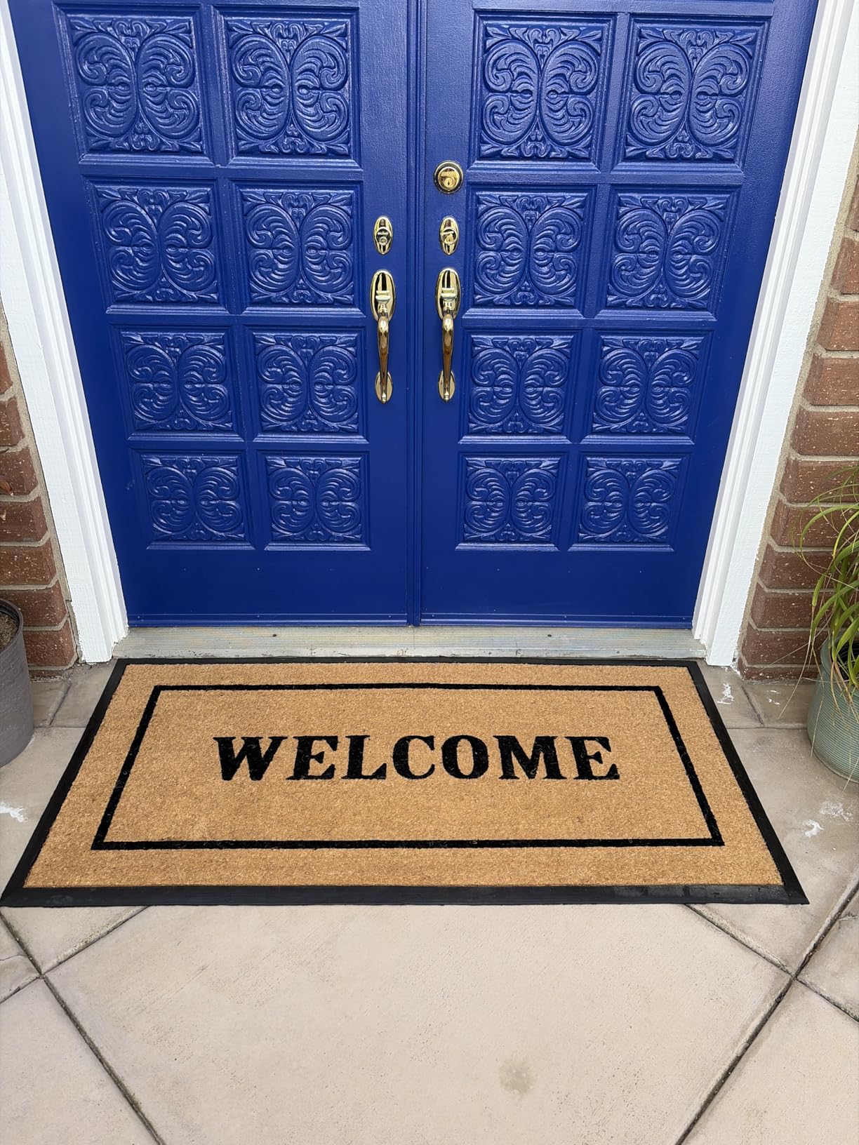 A1HC Natural Coir & Rubber Door Mat, 30