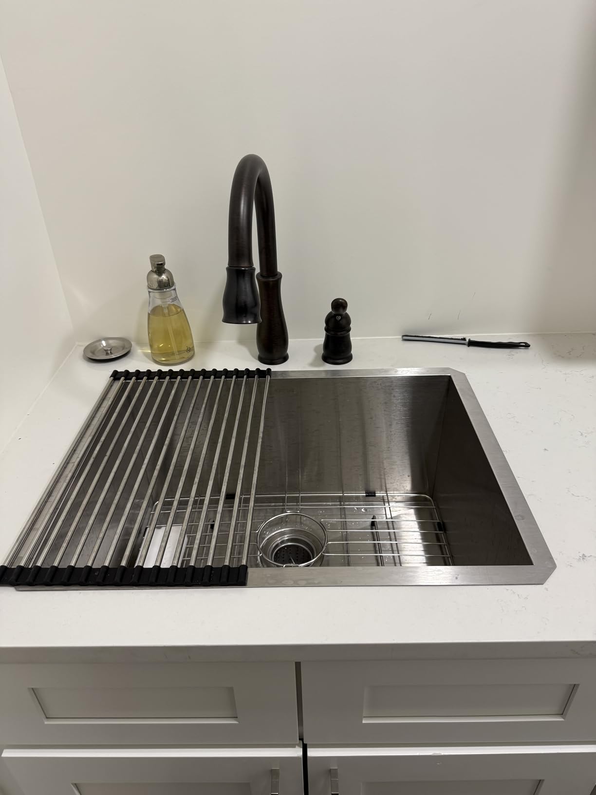 Kichae 28 Kitchen Sink Undermount Stainless Steel - 28x18 Inch Undermount Sink Ledge Workstation Stainless Steel Single Bowl Under Counter Kitchen Sinks Handmade Basin customer photo 2