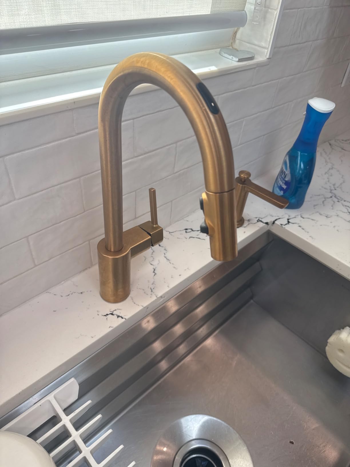 Moen 7565EVBLS Align Smart Faucet Touchless Pull Down Sprayer Kitchen Faucet with Voice Control and Power Boost, Spot Resist Black Stainless customer photo 2