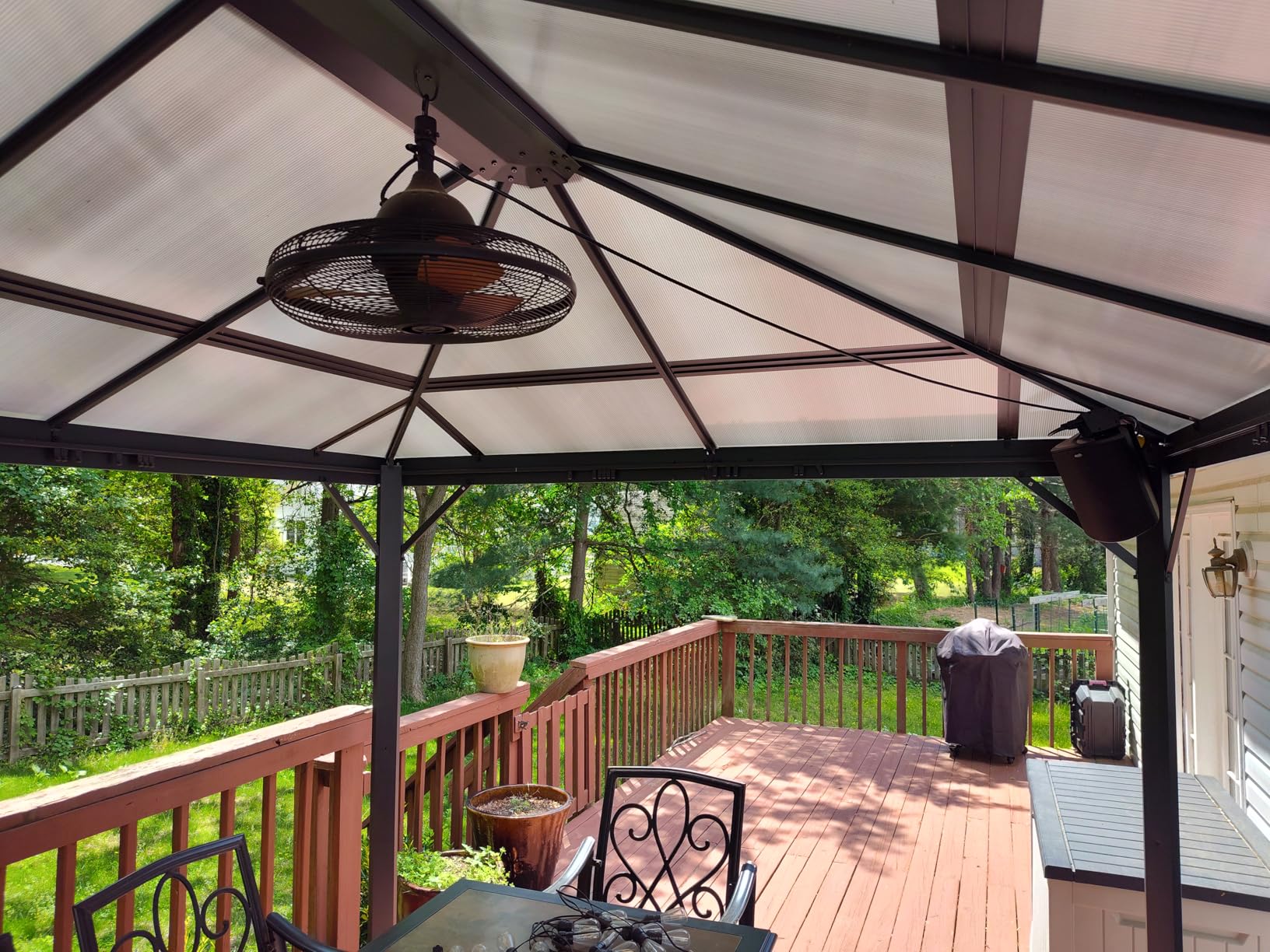 Kozyard Permanent Aluminum Hardtop Gazebo with Composite Polycarbonate Top for Outdoor Patio Lawn and Garden, Curtains and Netting Included (Edward 10ftx12ft) customer photo 1