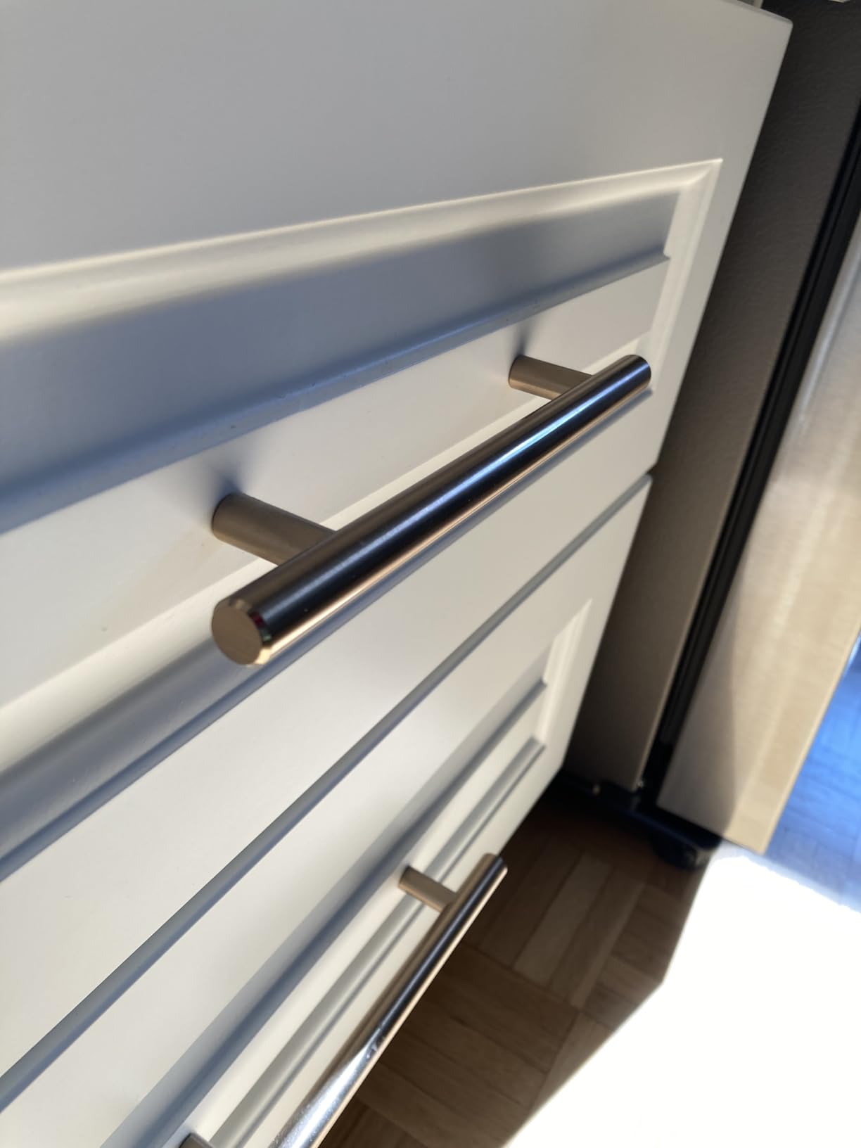 Franklin Brass (10-Pack) Champagne Bronze Cabinet Handles, 3 Inch Hole Center, Modern Pulls for Drawers, Kitchen Cabinet Door, Dressers | Solid Bar customer photo 2