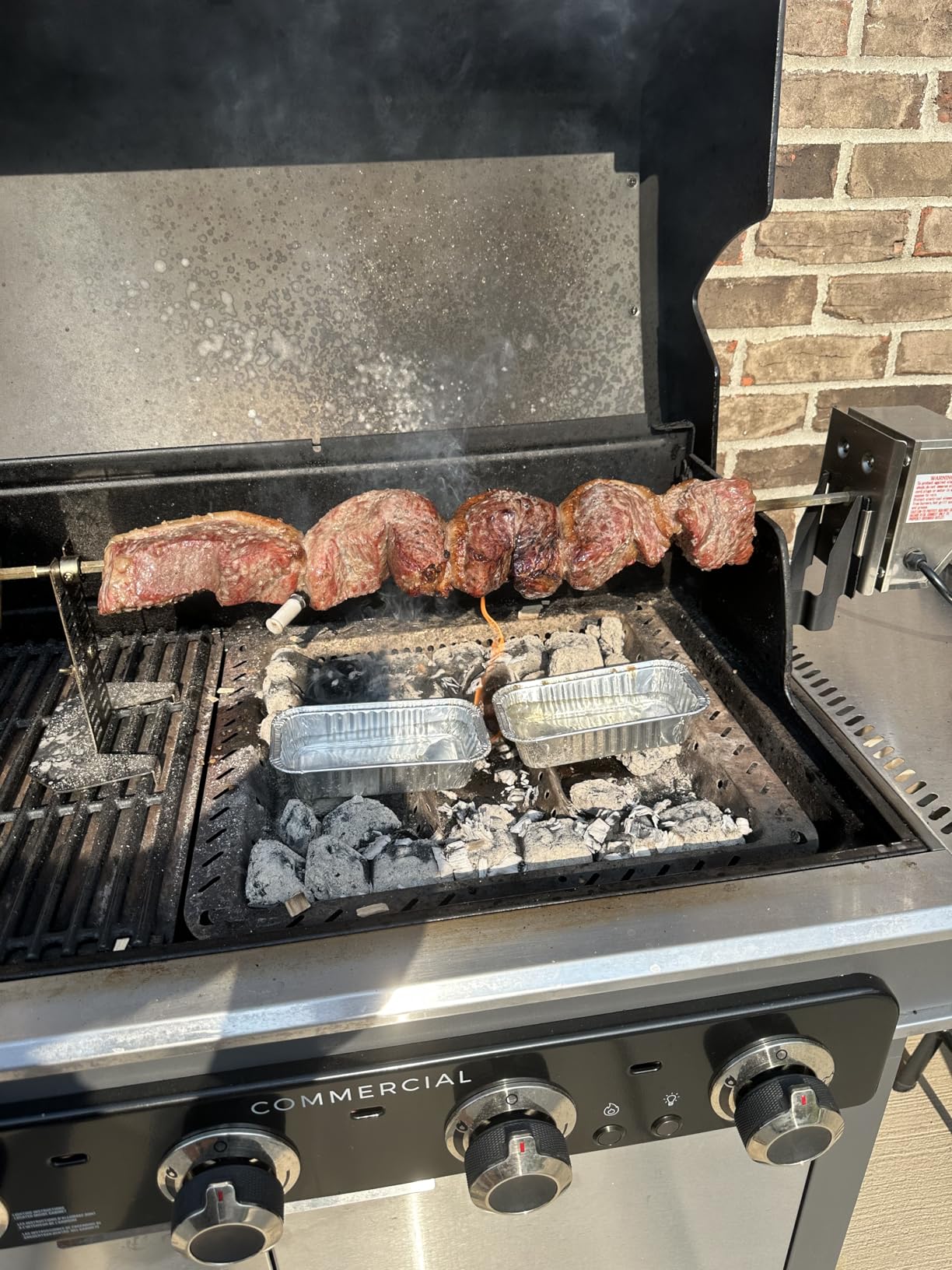 only fire Stainless Steel Rotisserie Kit Grilling Accessories with 6 Watt 110V Electric Motor for Gas Grills - 28 x 0.35 Inch Hexagon Spit Rod customer photo 1