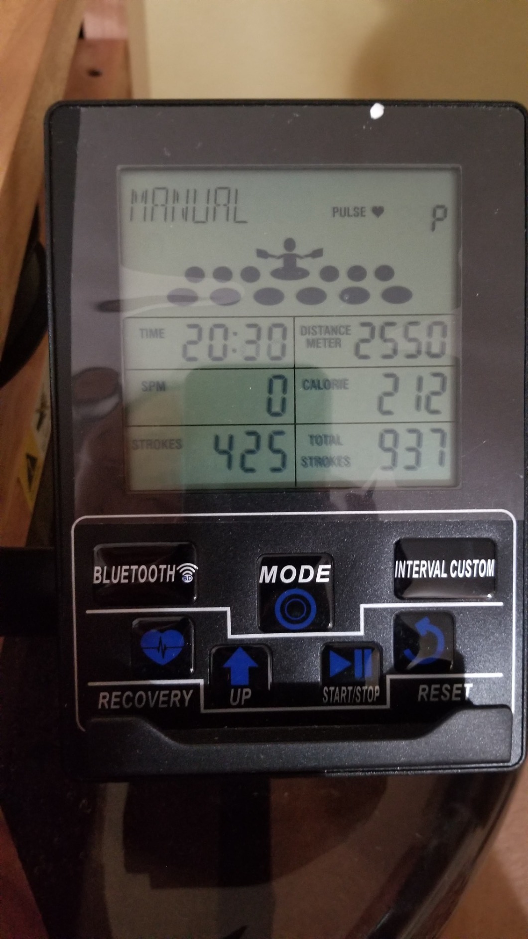 Mr. Captain Rowing Machine for Home Use, Water Resistance Natural Red Walnut Wood Rower with Monitor customer photo 2