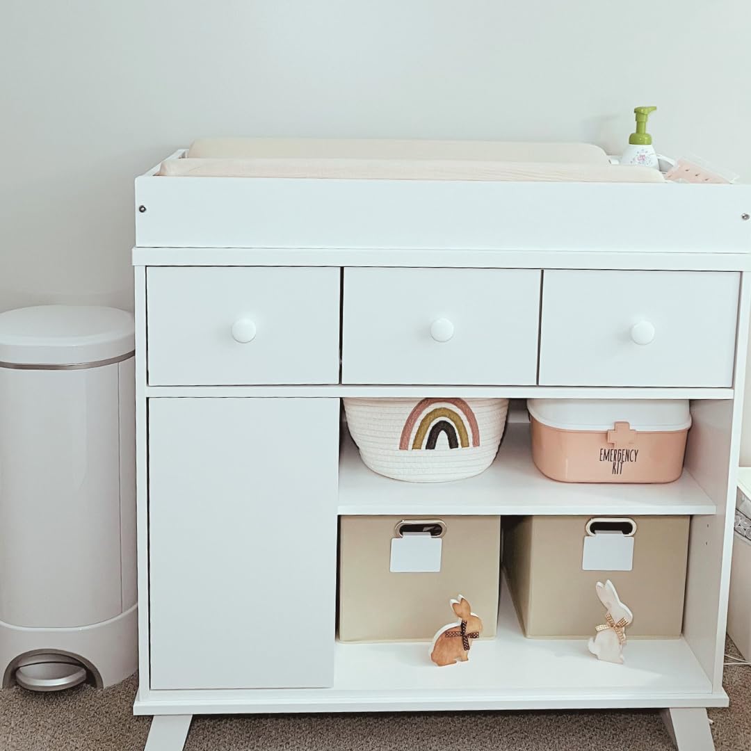 Storkcraft Modern Nursery Changing Table Dresser Combo (White & Vintage Driftwood) - GREENGUARD Gold Certified customer photo 1