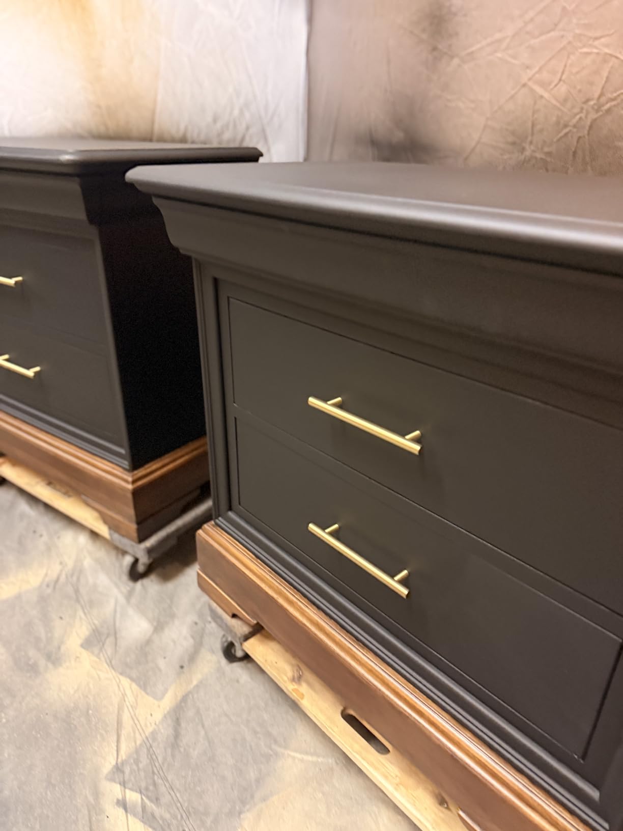 QOGRISUN 5-Pack Solid Brass Cabinet Pulls, Gold Euro Style T-Bar Handles, 5 Inch Hole Center for Kitchen Drawers, Cupboard, Dresser, Bathroom Vanity, Brushed Brass Finish customer photo 2