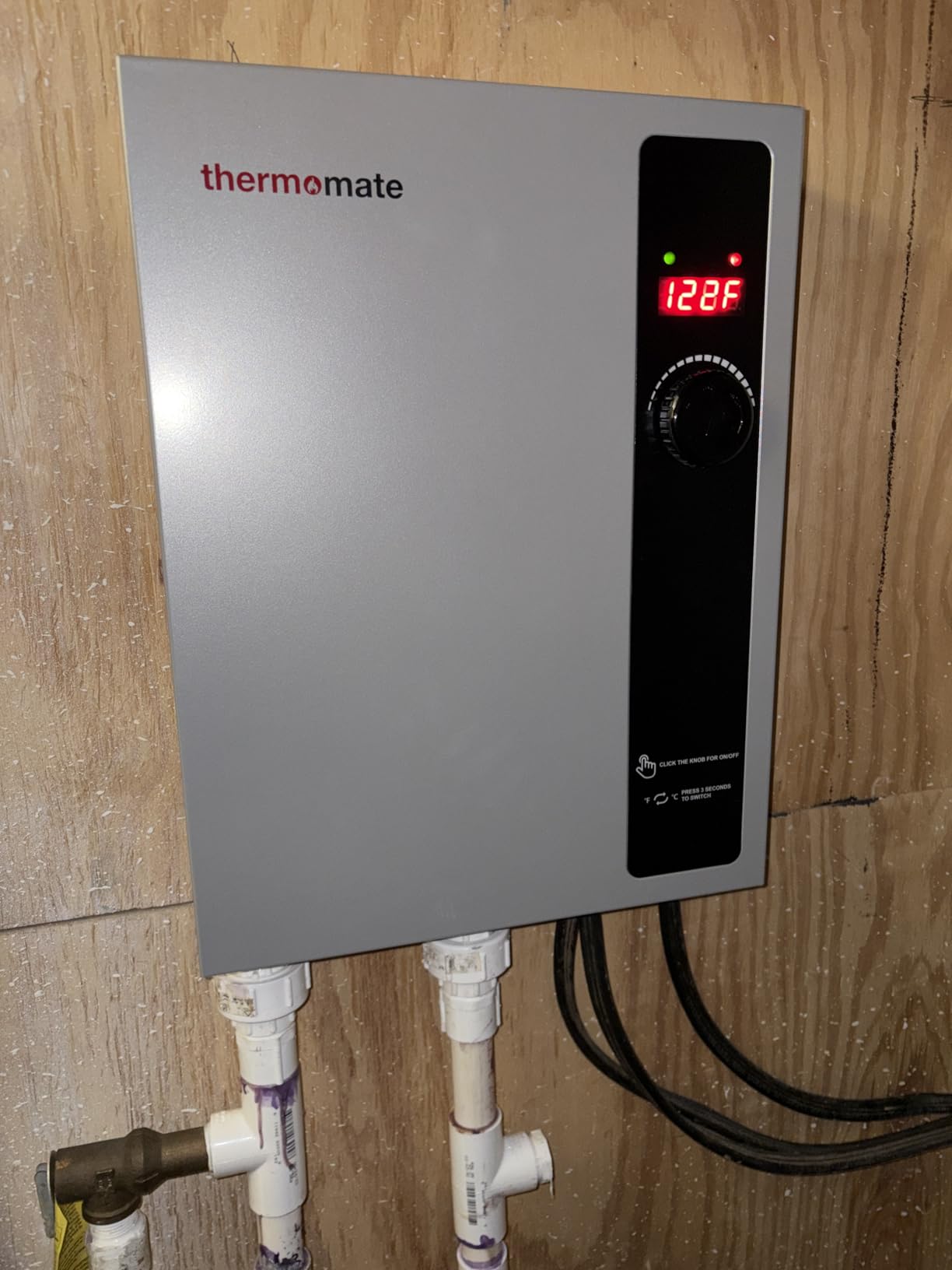 Tankless Water Heater Electric 27kW at 240 Volt, ThermoMate On Demand Instant Hot Water Heater Up to 6.4GMP, Self-Modulating Energy Saving for Residential Indoor Shower customer photo 1