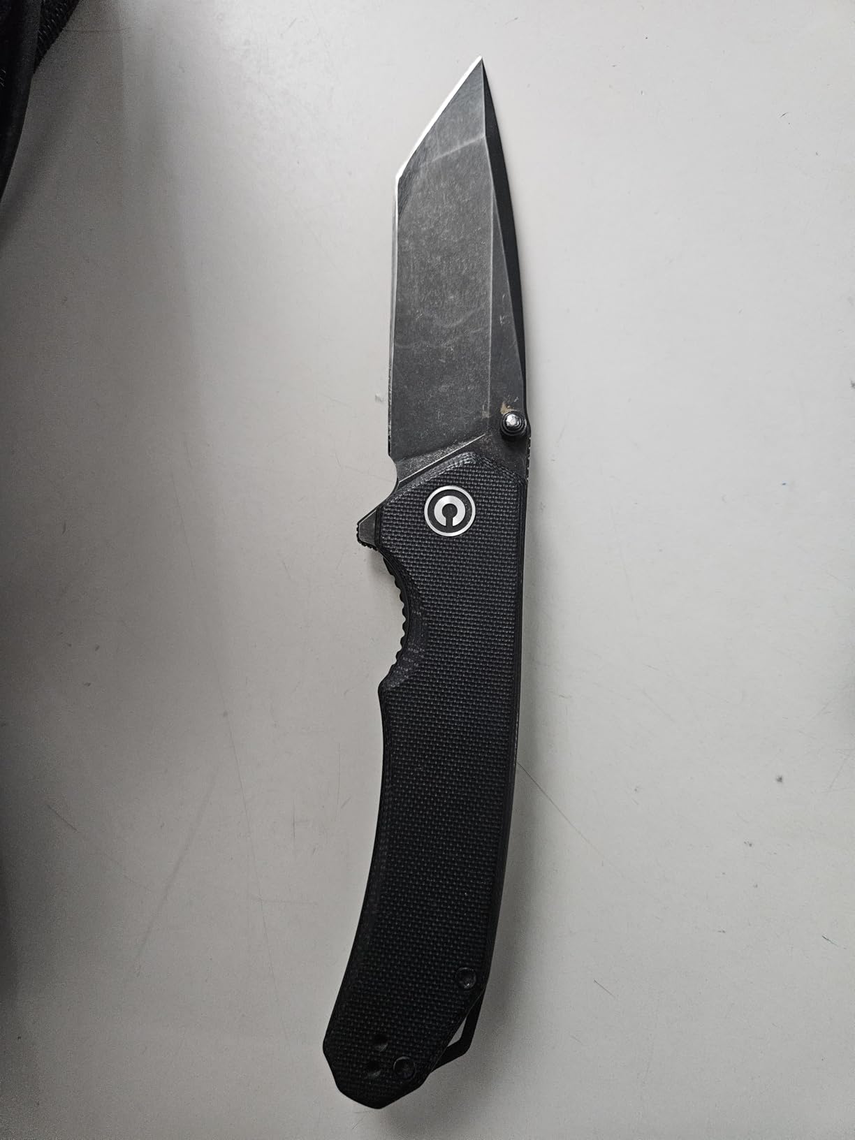 CIVIVI Brazen Folding Pocket Knife, 3.5-Inch Tanto D2 Plain Blade, G-10 Outdoor Camping Hiking Knife with Thumb Studs and Flipper opener customer photo 1