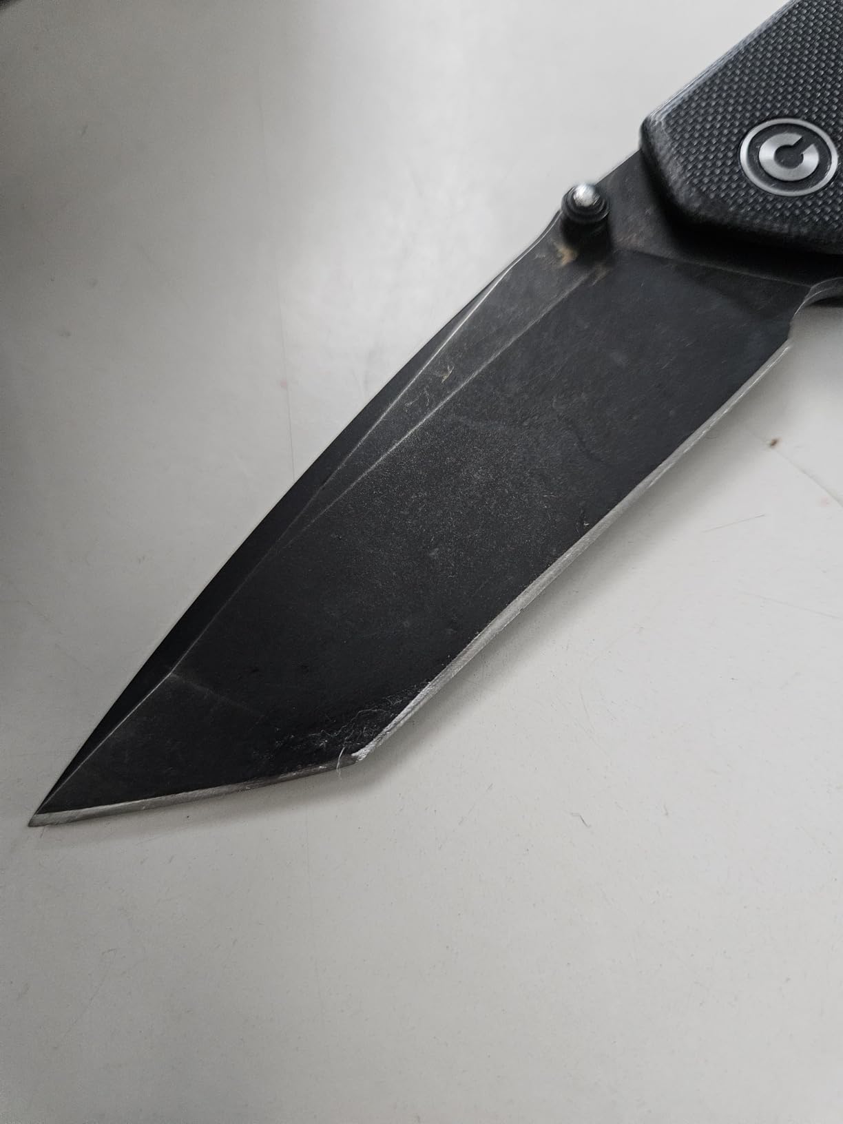 CIVIVI Brazen Folding Pocket Knife, 3.5-Inch Tanto D2 Plain Blade, G-10 Outdoor Camping Hiking Knife with Thumb Studs and Flipper opener customer photo 2
