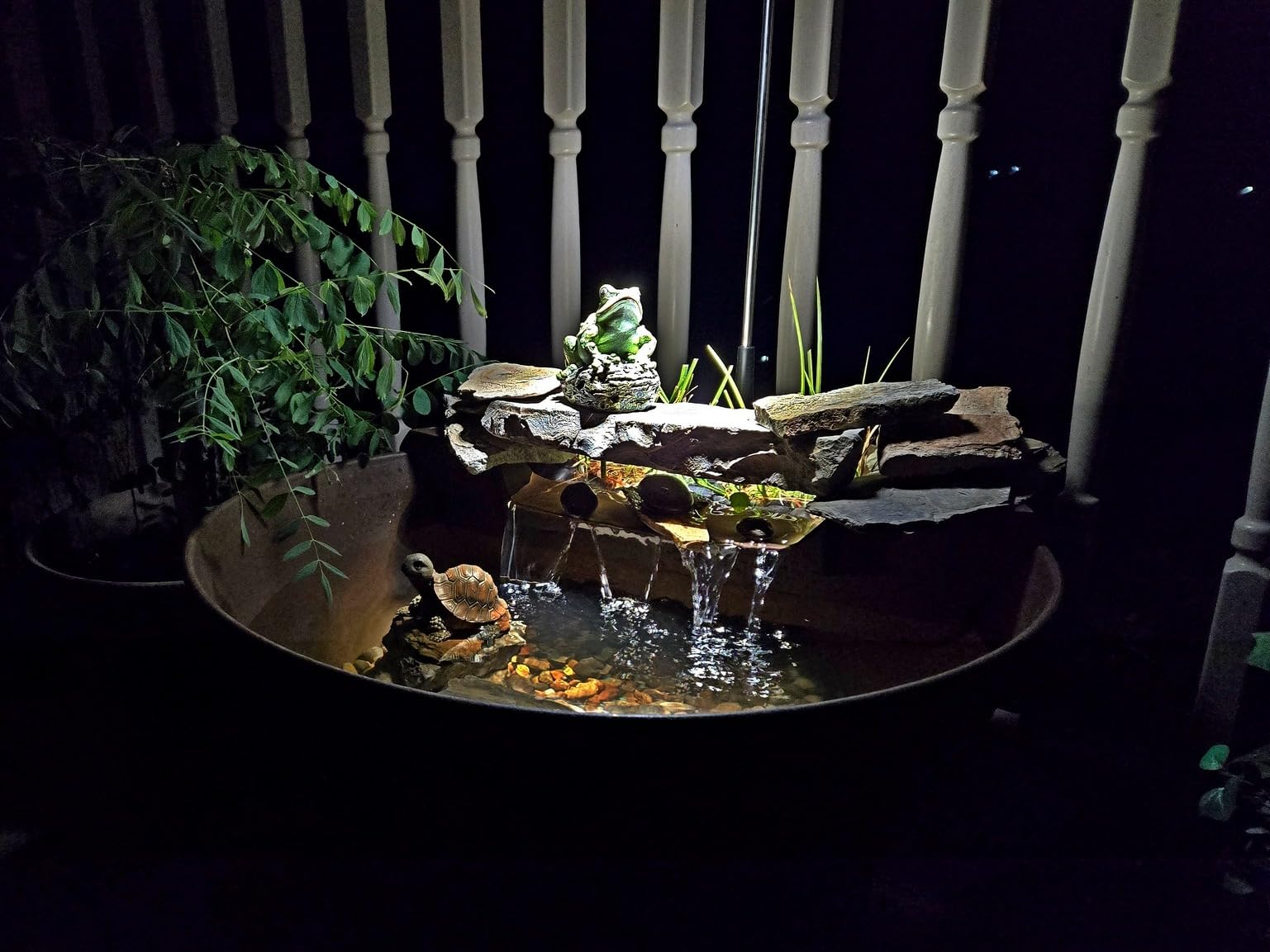 Aquascape Pond and Waterfall Kit AquaGarden Container Water Garden, Steel Gray customer photo 2