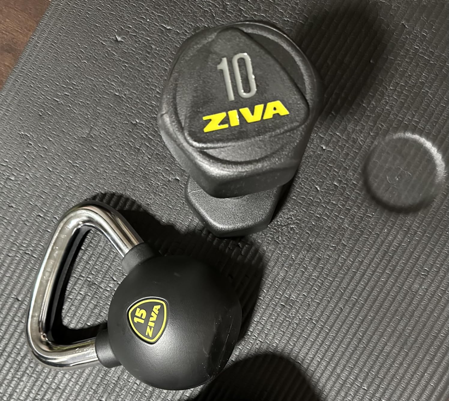 ZIVA Premium Hex Dumbbells - Commercial Grade Rubber Urethane Coated Free Weights for Strength Training, Weightlifting, Home Gym - Durable Steel Core - Sold in Pairs and Sets customer photo 2