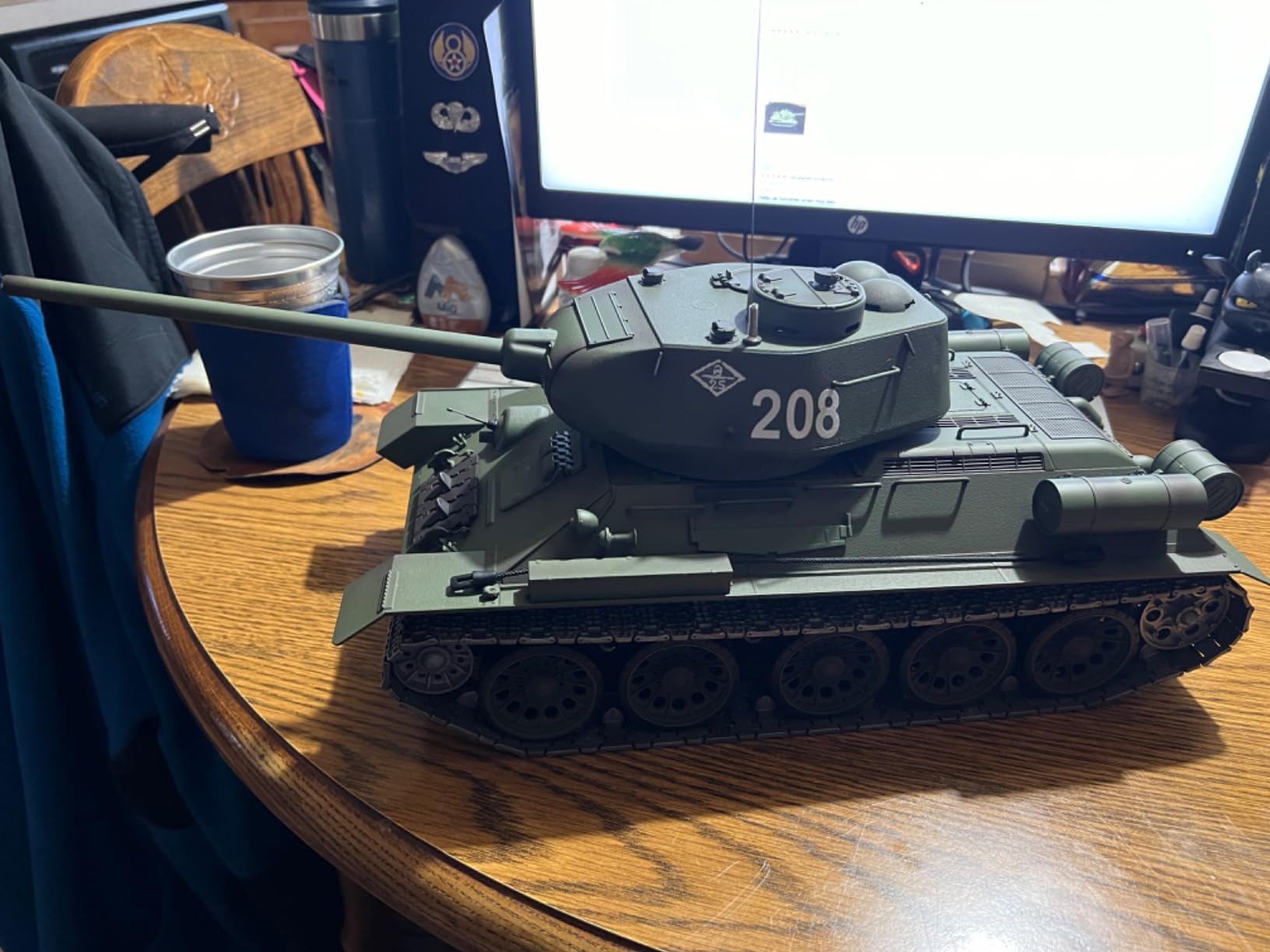 Heng Long Modified Edition 1/16 2.4ghz Remote Control Soviet Union T34 Tank Model(360-Degree Rotating Turret)(Steel Gear Gearbox)(3800mah Nimh Battery)(Metal Tracks & Sprocket Wheel & Idle Wheel) customer photo 2