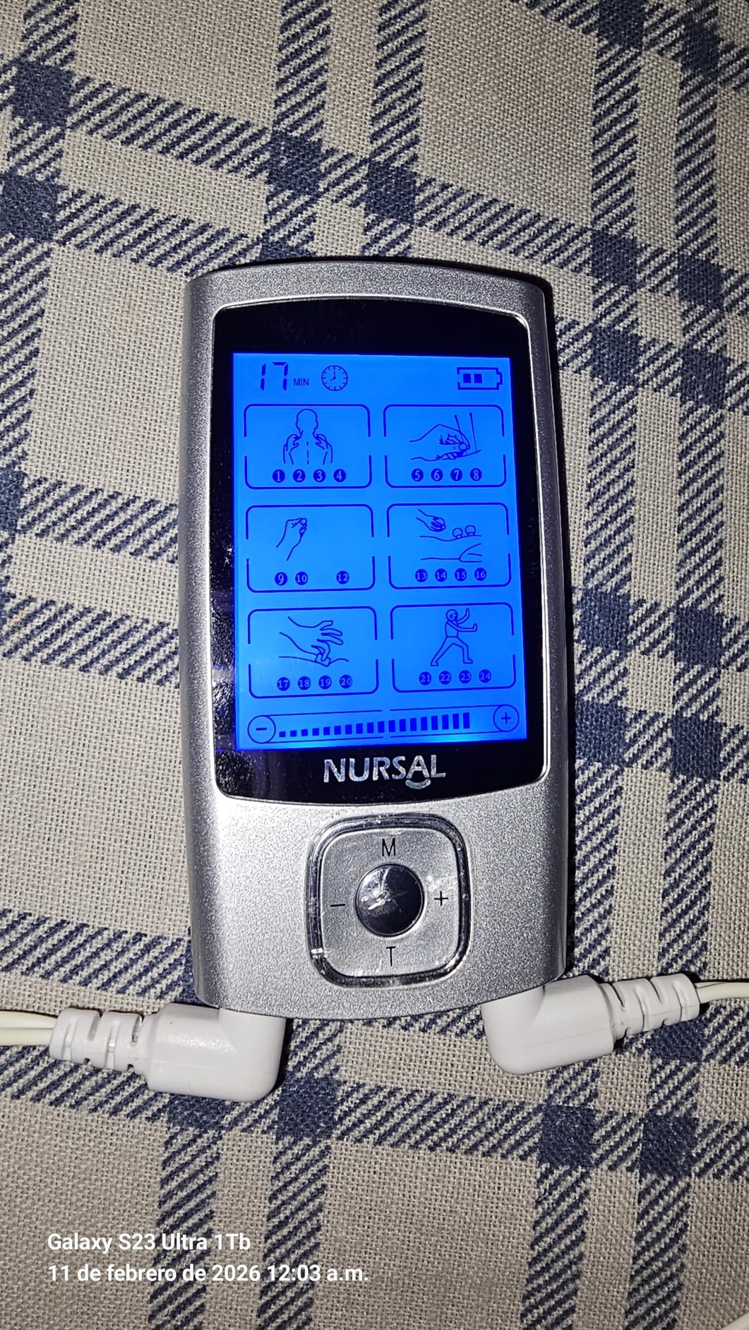 NURSAL 24 Modes TENS Unit Muscle Stimulator with Continuous Stimulation, Rechargeable Electronic Pulse Massager with 8 Pads for Back and Shoulder Pain Relief and Muscle Strength customer photo 2