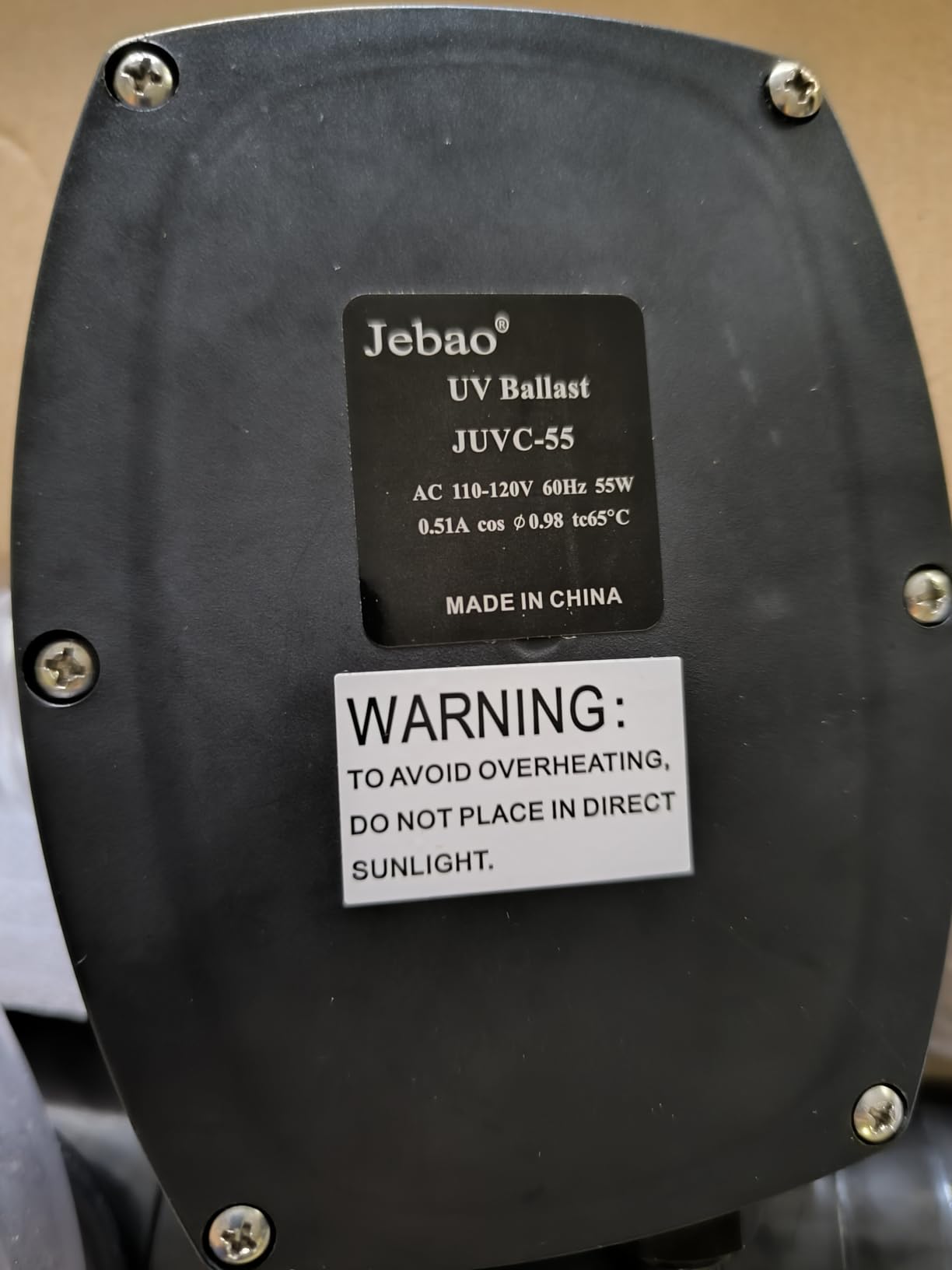 Jebao PU-55 Pond and Aquarium Clarifier, 55-watt, Black customer photo 2