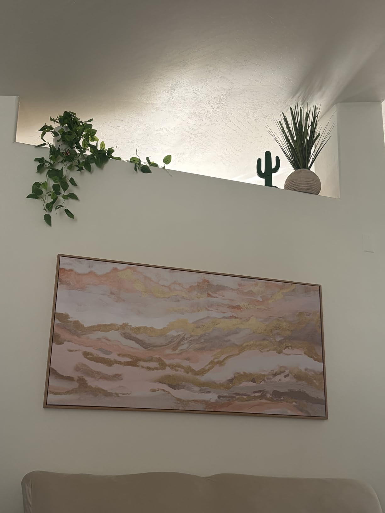 Wall Decor for Living Room Sunrise Misty Forest Print Picture Paintings, Framed Large Canvas Artwork Modern Room Wall Decorations - 60x30 inches customer photo 1