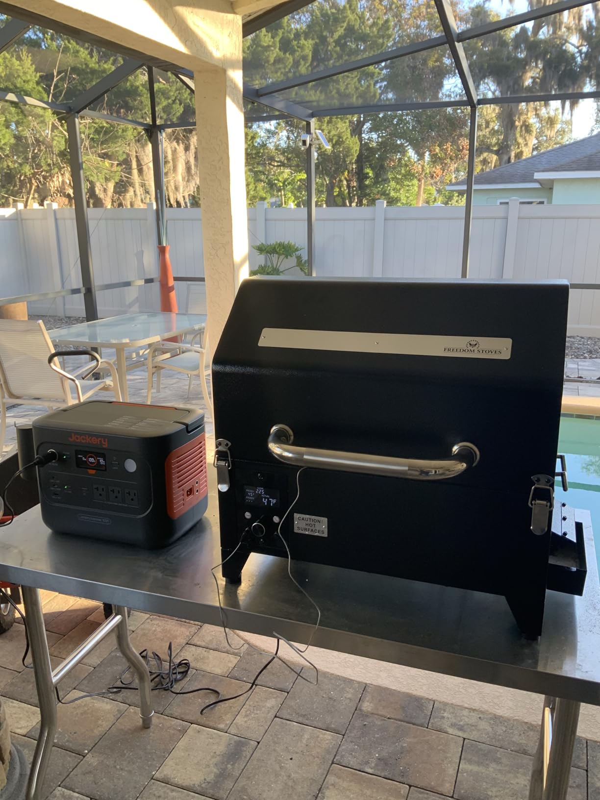 Portable Electric Smoker Grill by Freedom Stoves - 12V/120V Pellet BBQ for Camping, Tailgating & Backyard | Digital Control, Dual Probes, 8.5LB Hopper customer photo 2