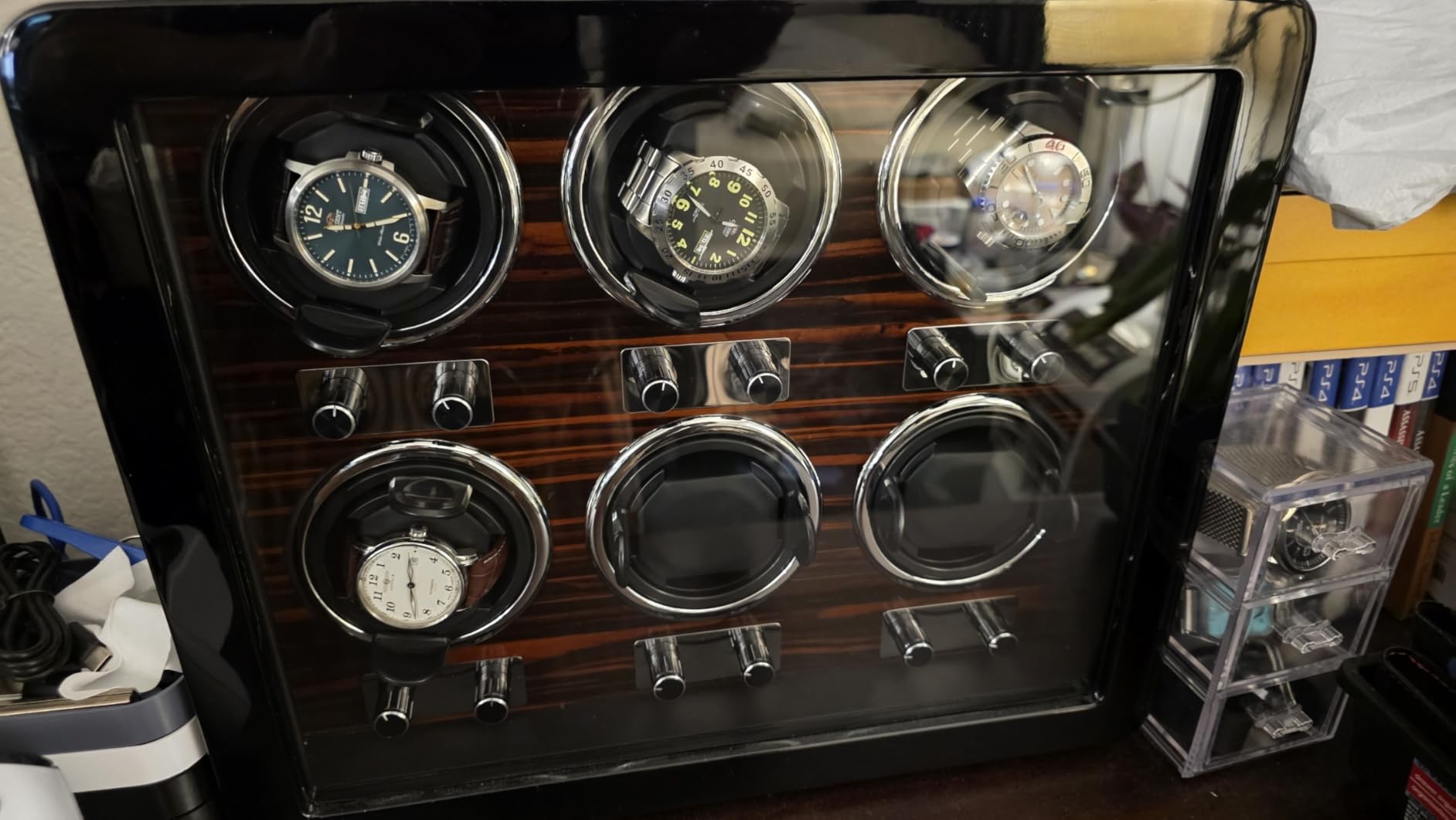 Oryx Watch Winders for 3/6 Automatic Watches - Wooden Rotating Watch Box customer photo 2