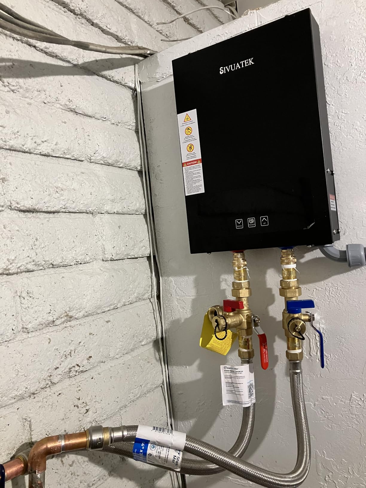 Electric Tankless Water Heater SIVUATEK 14kW, 240V - On-Demand Hot Water for Whole House - ETL Certified, Self Modulating - Compact Design for Easy Installation - for 2 Point of Use Hot Water customer photo 2