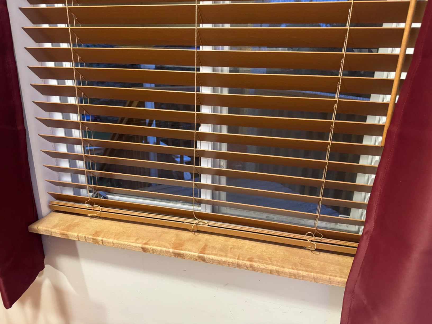 TailorView Customizable Wood Horizontal Cordless Window Blinds - 2 Inch Slats - Bourbon (Medium Brown) - Outside or Inside Mount customer photo 2