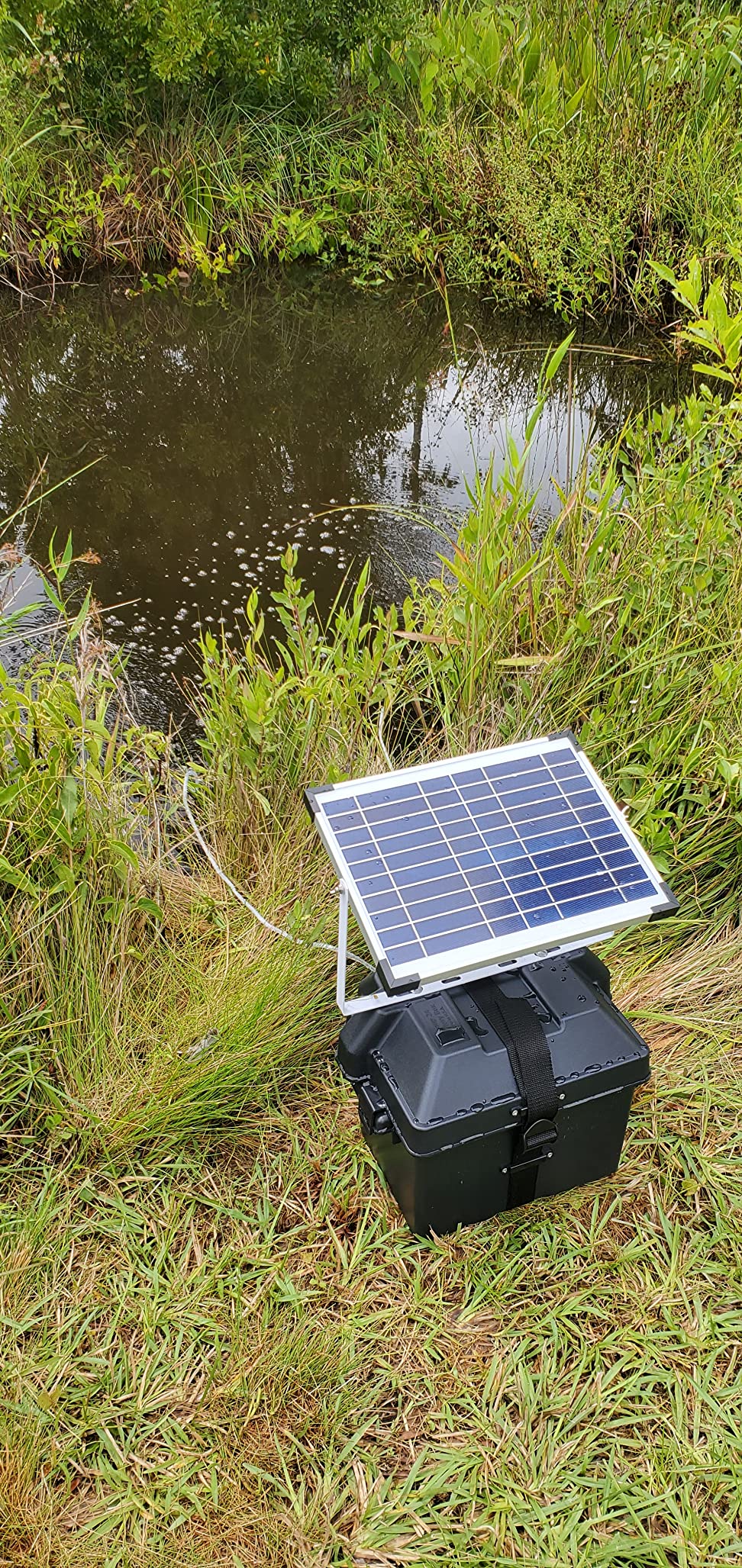 Lewisia Solar Aerator Air Pump Battery with Air Hoses and Bubble Stones Fish Tank Pond Bubble Oxygenator (10W) customer photo 1
