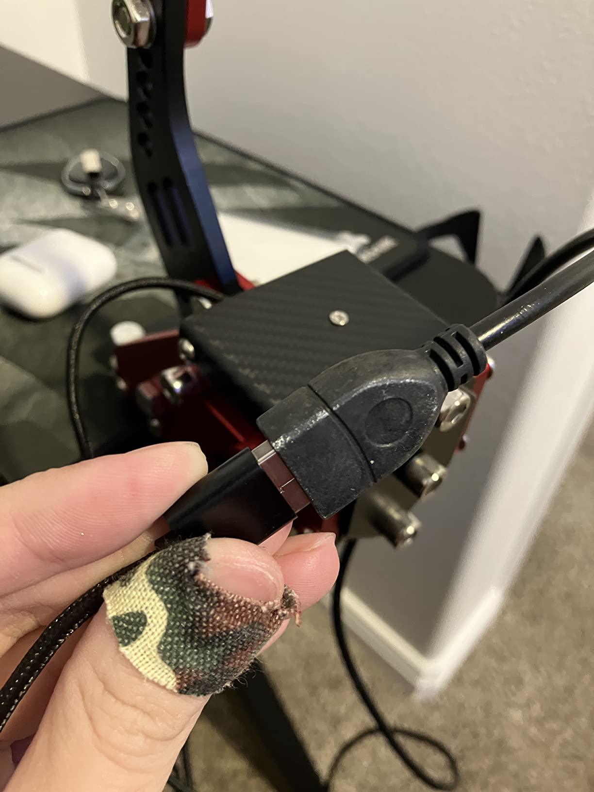 YESHMA 64 Bit USB Handbrake with Clamp PC Handbrake & Non-Contact Plus Hall Sensor Compatible With G25/27/29/920 T500 T300,Professional Gaming Peripherals using for Racing Games(Red With Clamp) customer photo 1