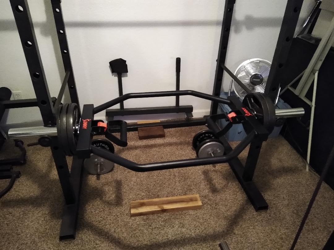 Sunny Health & Fitness Strength Training Olympic Hex Bar Barbell, High Load Capacity, Swivel Handles customer photo 1