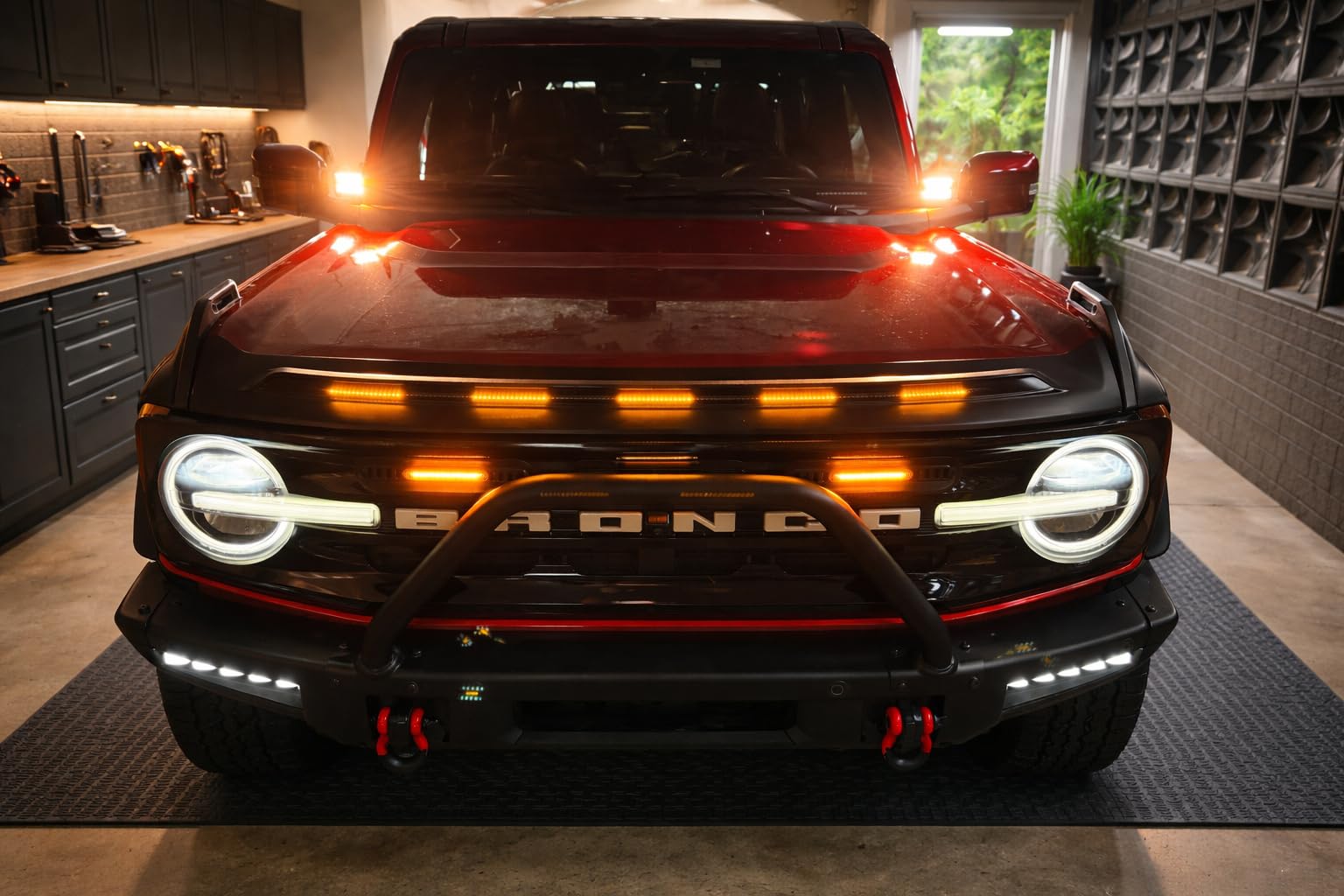 Auxbeam 50 Inch LED Light Bar, 288W Curved Amber White Strobe Lights, 6 Modes Spot Flood Combo Beam Fog Memory Reset Function Driving Light with Wiring Harness Kit for Car Jeep Off Road SUV UTV ATV customer photo 1