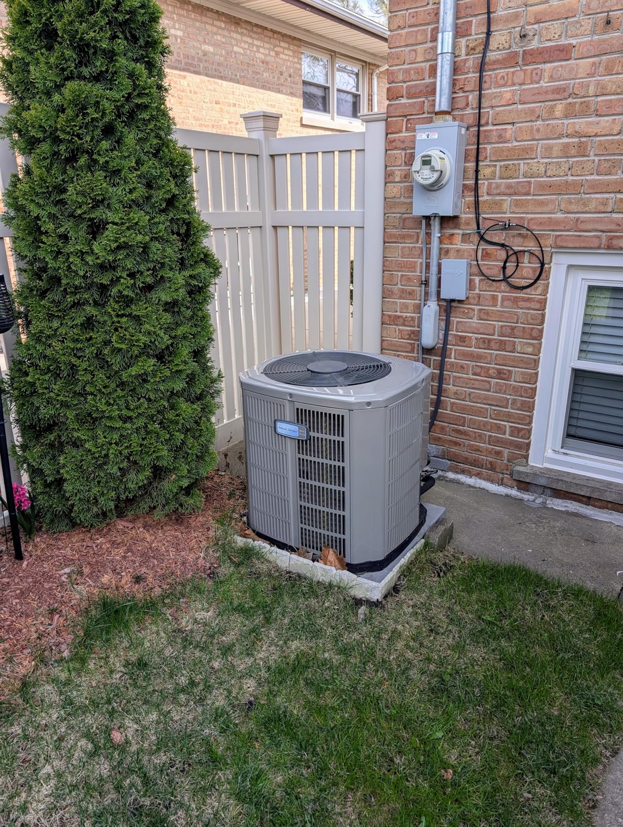44in H x 36in W (2 Panels) No Dig Enclo Waverly White Vinyl Privacy Screen, Outdoor Privacy Screen Panels, Trash Can Enclosure, Air Conditioner Fence, Pool Equipment Enclosure, EC18010 customer photo 2