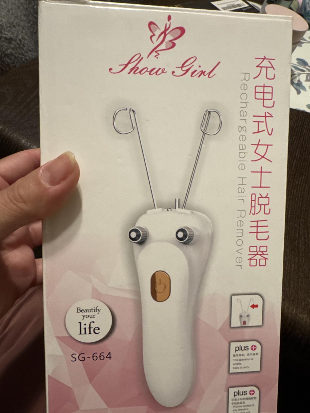 Facial Hair Remover, Electric Women Cordless Facial Threading Epilator Ladies Beauty Hair Remover USB Rechargeable Facial Trimmer Cotton Threading Hair Shaver customer photo 1