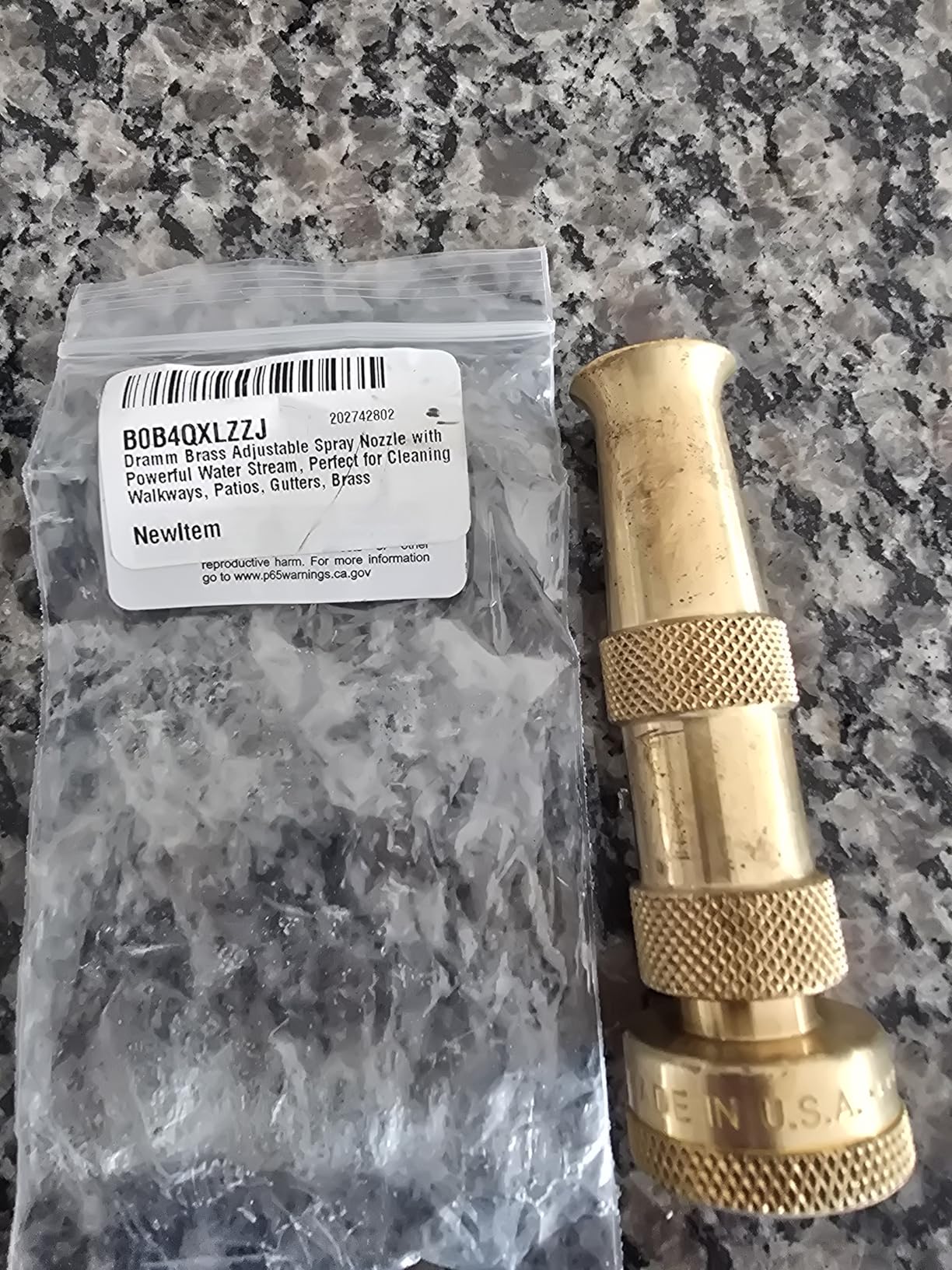 Dramm Heavy Duty Brass Jet Spray Hose Nozzle - High Pressure Garden Hose Attachment for Cleaning Patios, Walkways & Gutters customer photo 2