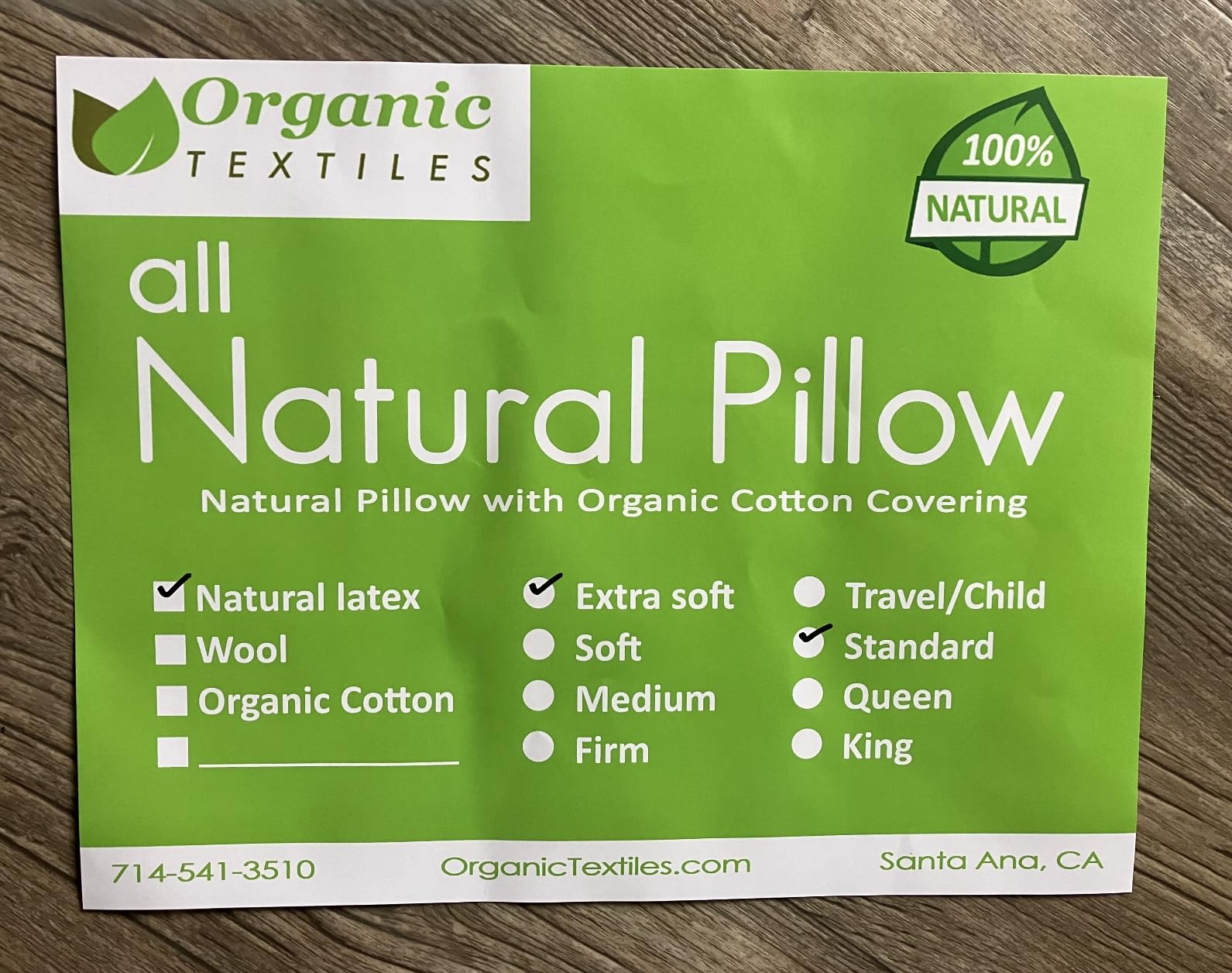 OrganicTextiles Natural Latex Pillow with Organic Cotton Cover (Standard Size, Extra Soft), GOTS Certified, Bed Pillow for Sleeping, Neck Pain Relief Help, Head Support, for Side Back Stomach Sleeper customer photo 1