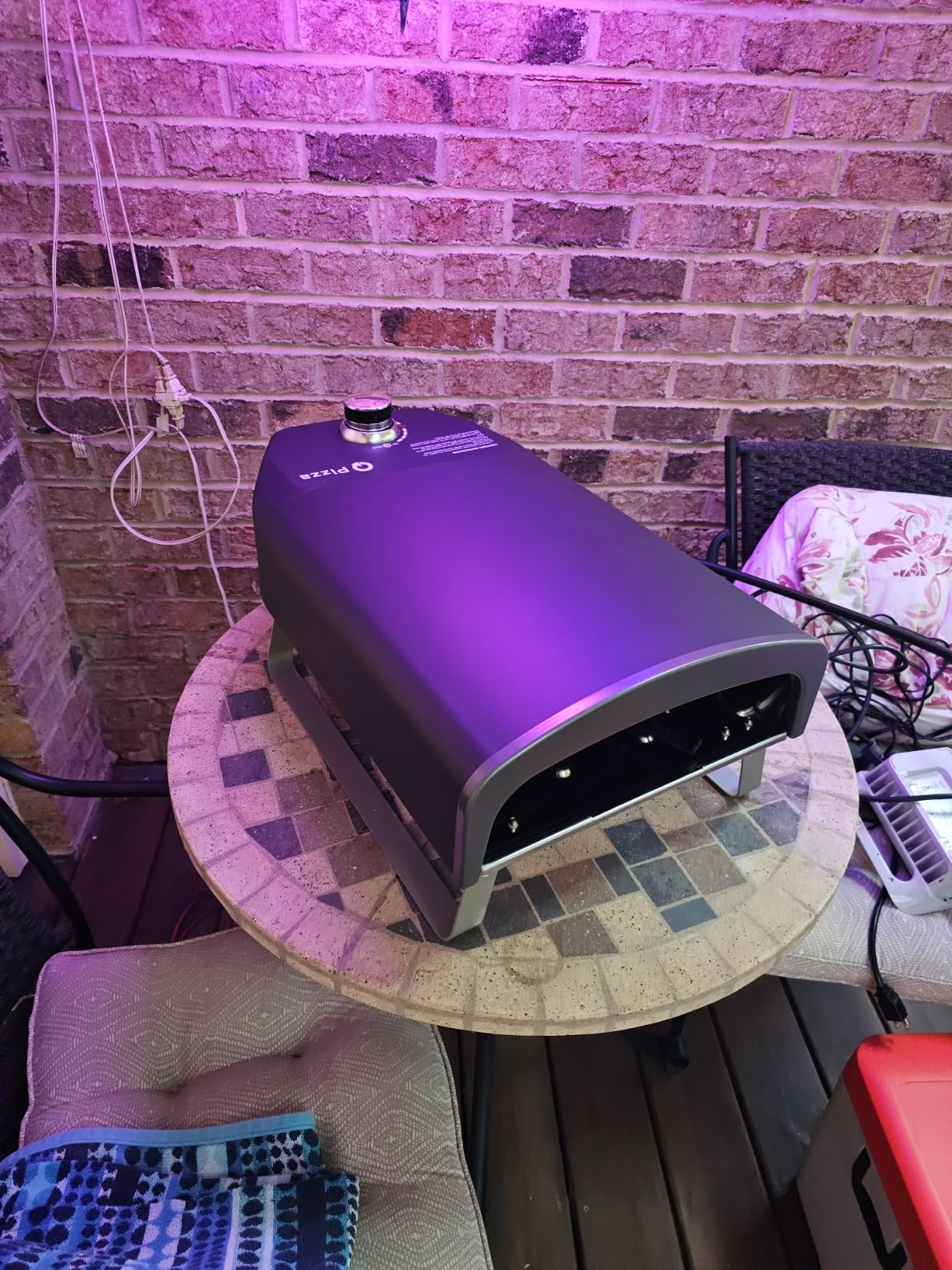Q Pizza Gas Pizza Oven with Automatic Rotating Stone, Portable Propane Gas Grill Oven customer photo 2