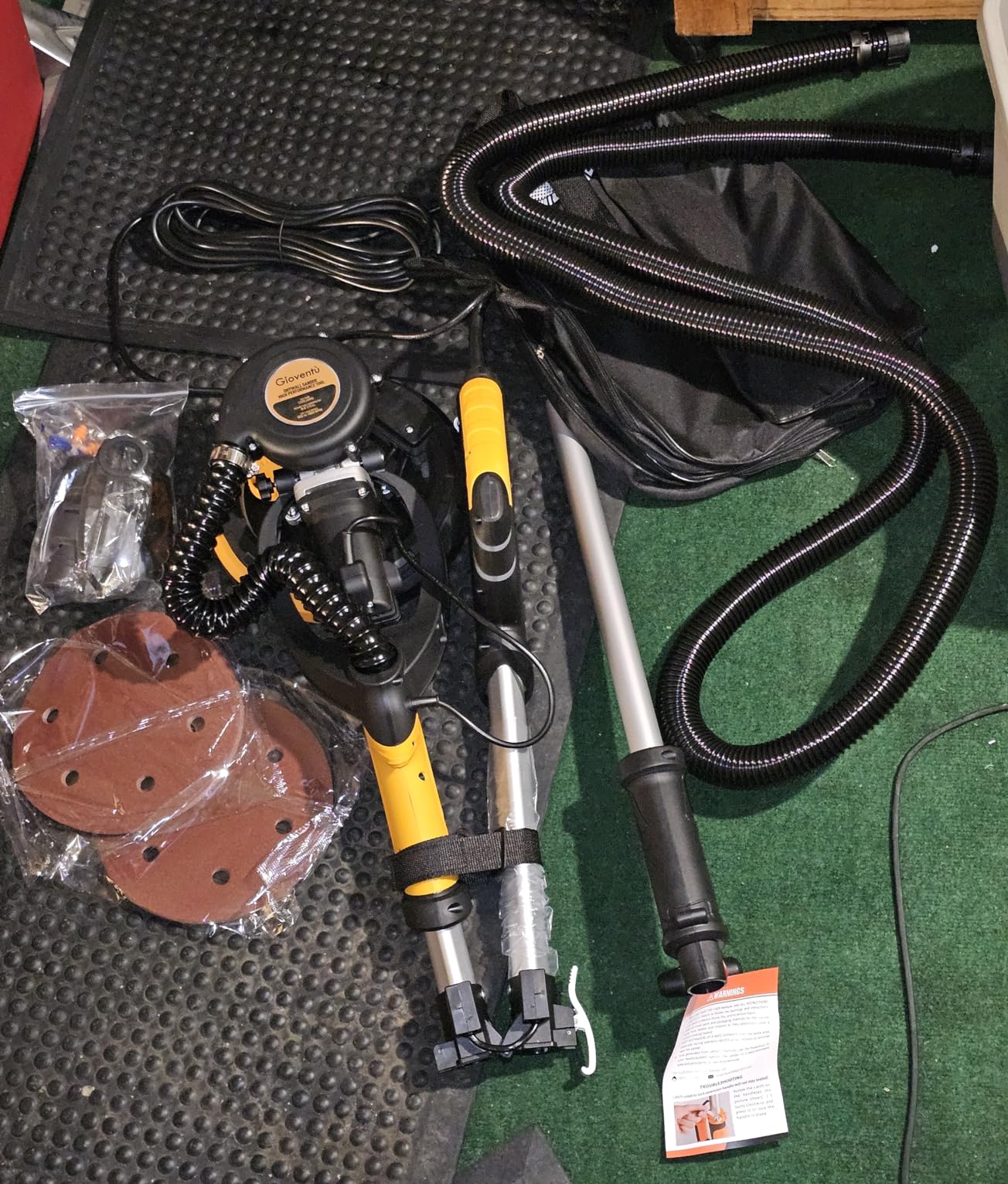 Drywall Sander, 750W Powerful Electric Drywall Sander with Vacuum Attachment, Auto Dust Collection, 7 Variable Speed 900-1800RPM, Dustless Wall Sander with Long Power Cord for Popcorn Ceiling, Drywall customer photo 1