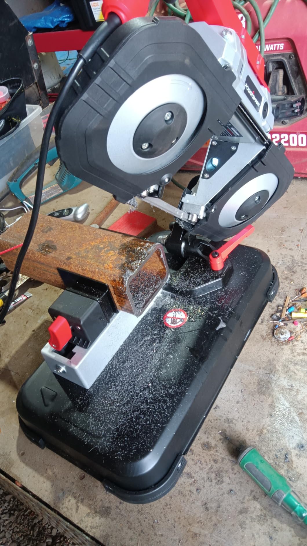 PowerSmart Portable Band Saw with Removable Alloy Steel Base, 10Amp 1100W Motor 5-Inch Deep Cut Bandsaw for Metal customer photo 2