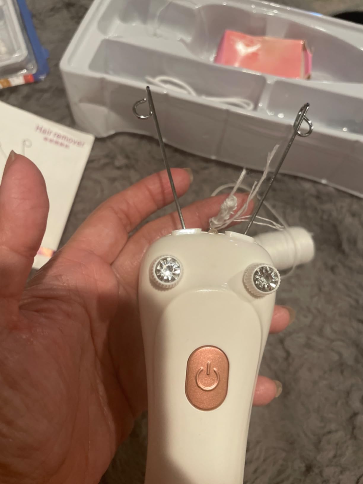 Watris Veiyi Threading Hair Removal Epilator for Women, Electric Facial Threading Hair Removal for Women, Threading Face Epilator for Fine Hairs on Face, Chin, Upper Lip, Arms(Pink) customer photo 2