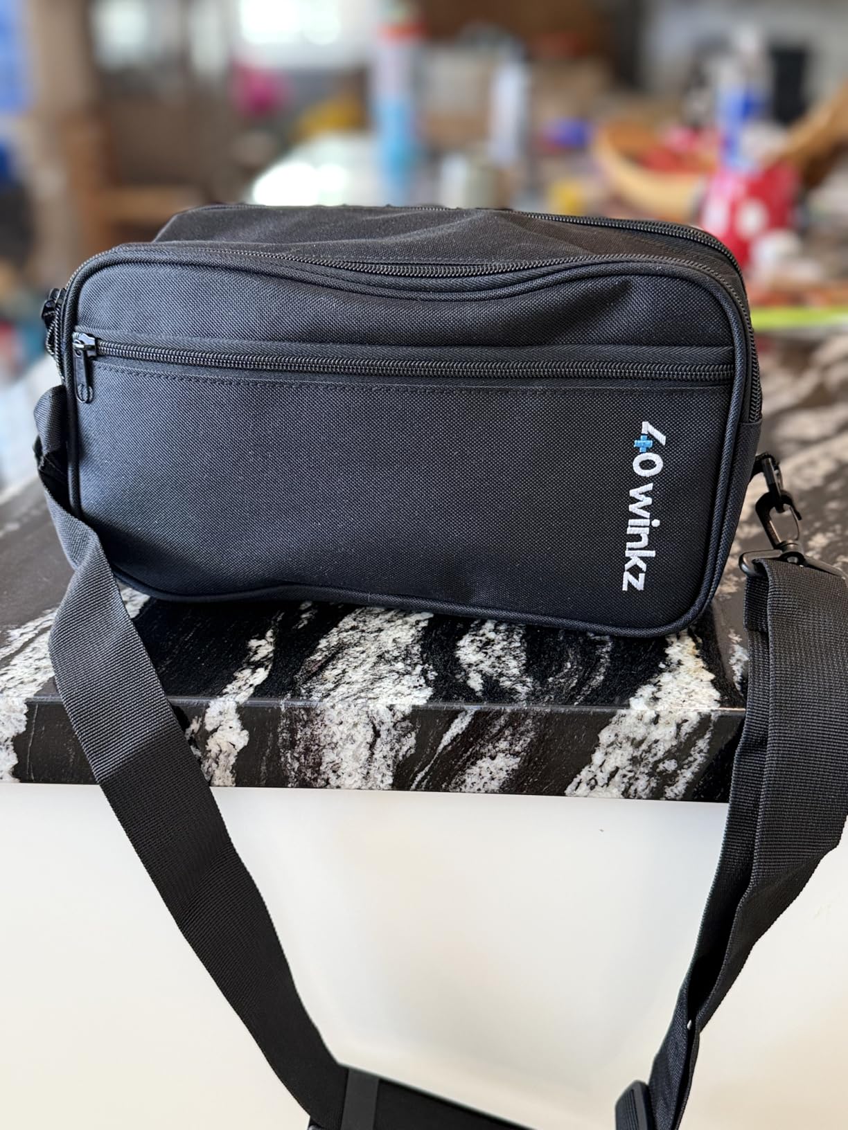 40Winkz CPAP Carrying Case for Travel - Fits ResMed AirMini, Z1, Z2 & Mini Machines, Compact Portable Travel Bag with Shoulder Strap, Luggage Sleeve & Organizer Pockets (Black) customer photo 2