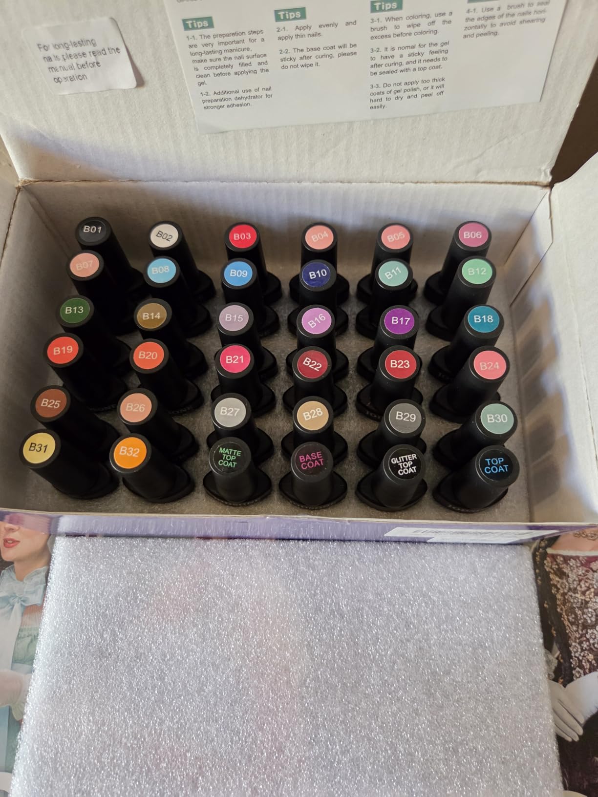 JODSONE Gel Nail Polish Kit 60 PCS with U V Light Soak off Base Top Coat 55 Shine Colors Gel Nail Kit Bright and Dark Brown Wine Red Series Manicure Set for Women and Girls customer photo 2