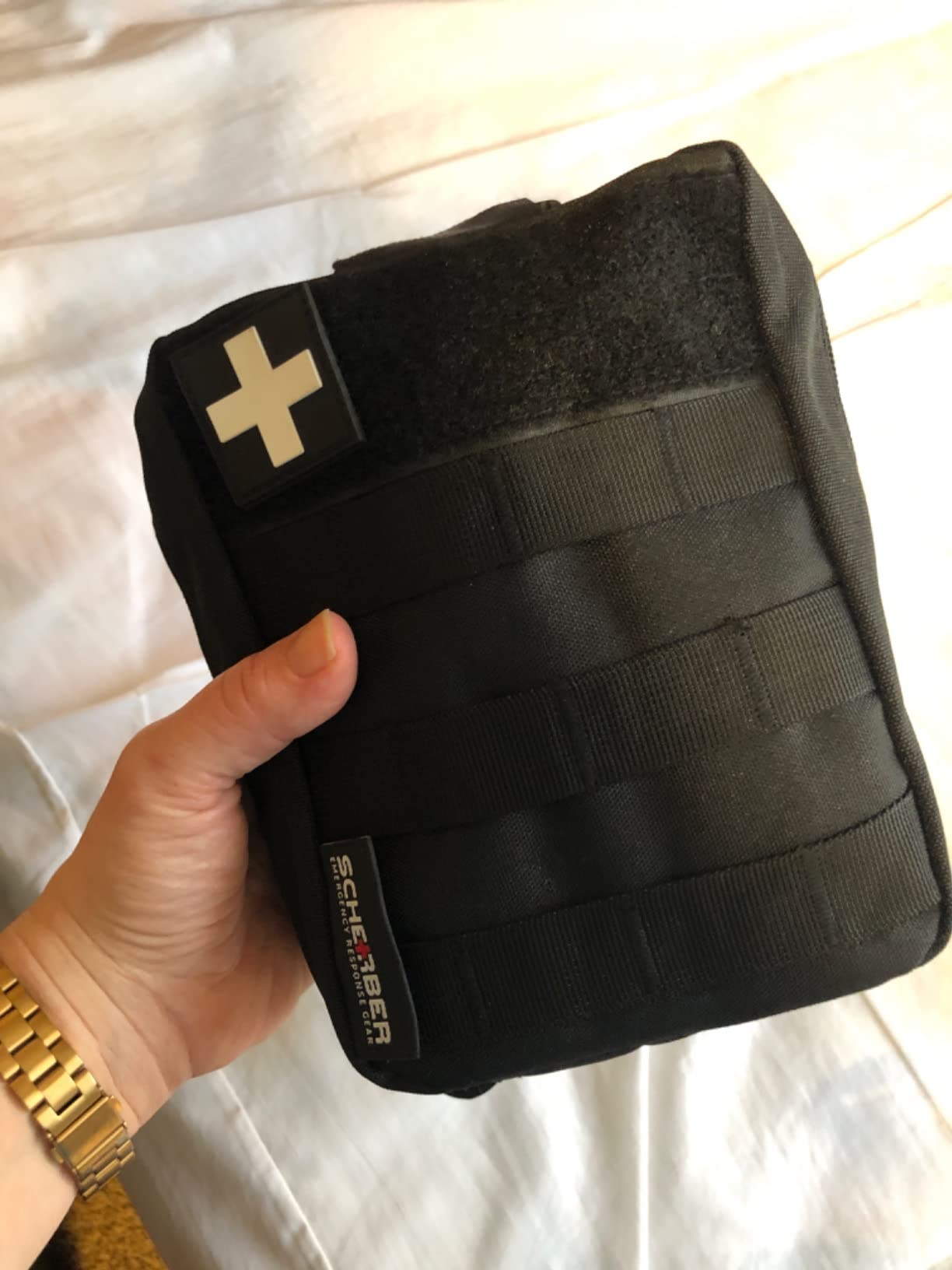 Scherber Premium IFAK Kit Trauma Pack | HSA/FSA Approved | SOF Tourniquet, QuikClot 4x4 HyFin Chest Seal, Israeli Bandage | Fully Stocked MOLLE Pouch for Gunshot, Bleeding, Major Wound Care (Black) customer photo 2