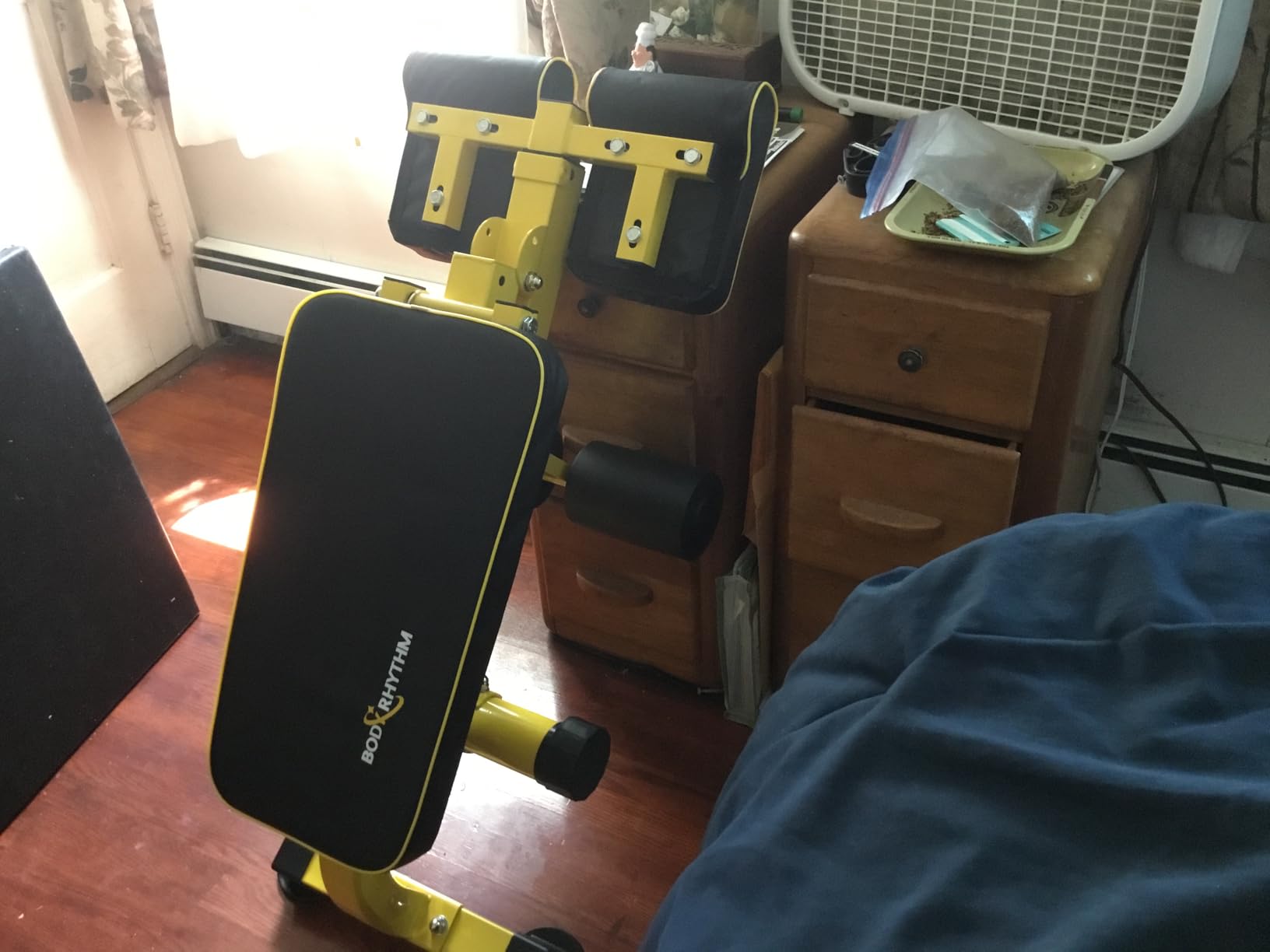 BODYRHYTHM Compact Adjustable Weight Bench for Full Body Strength Training, Ab/Back Hyper Roman Chair, Adjustable Ab Sit up Bench, Incline Decline Bench, Flat Bench, Hyperextension Bench, Back Extension Machine customer photo 1