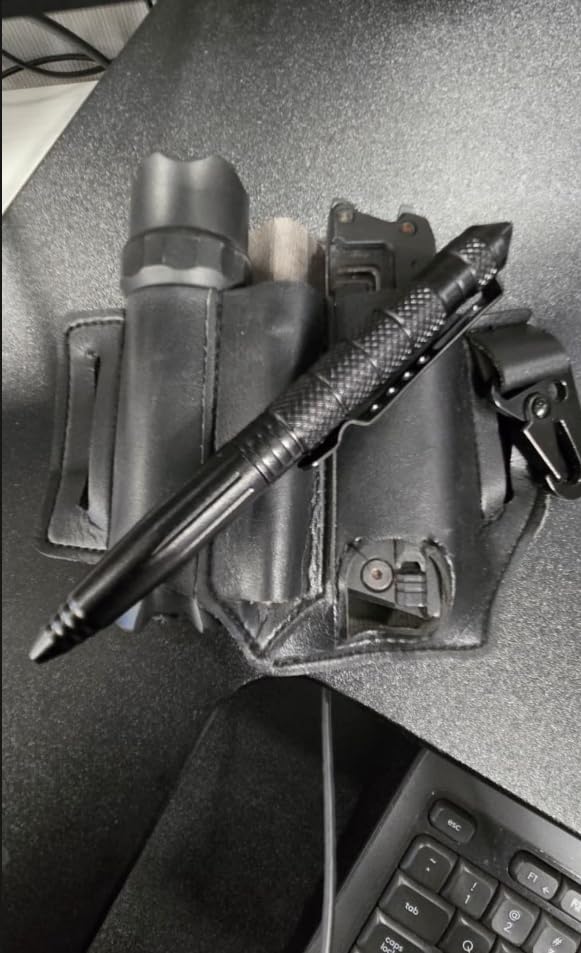 Origin-Joy 2 Pack Tungsten Steel Military Tactical Pen Set, Multifunctional EDC Self Defense Pen With 8 Ballpoint Refills (Black & Gray) customer photo 1