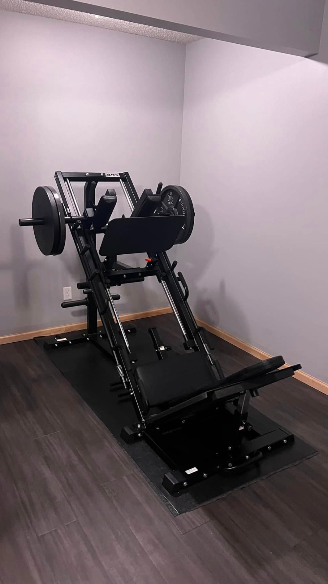 GMWD Leg Press Hack Squat Machine Combo, Leg Exercise Machine with Linear Bearing, 45-Degree Lower Body Special with Weight Storage customer photo 1