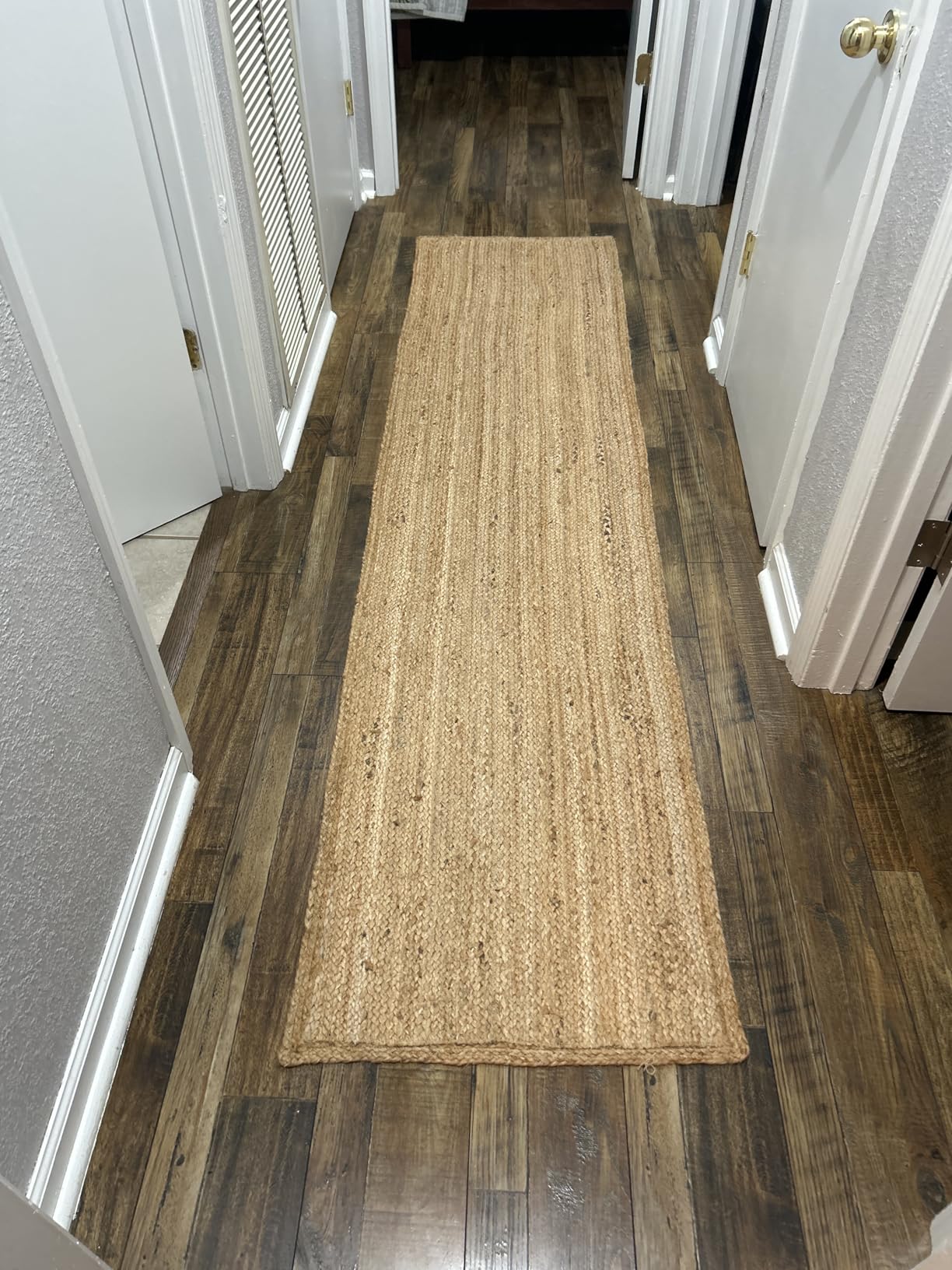 HOMEMONDE 8ft Round Natural Jute Rug - Handwoven Braided Reversible Vintage Area Rug Farmhouse Rustic and Bohemian Eco Friendly Home Decor for Bedroom, Living Room and Kitchen customer photo 2