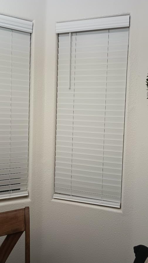 Lotus & Windoware Cordless, 2 Inch Faux Wood Blind, 34.5
