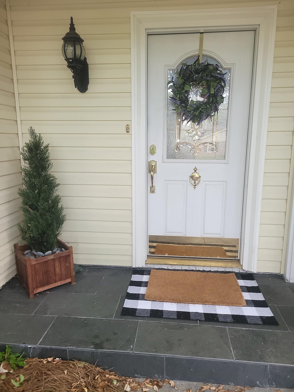 COCO MATS 'N MORE Premium Handwoven Plain Coco Coir Front Door Mat - Thick, Natural, Heavy Duty Braided Edge Outdoor Doormats, Durable Entryway Mat (36