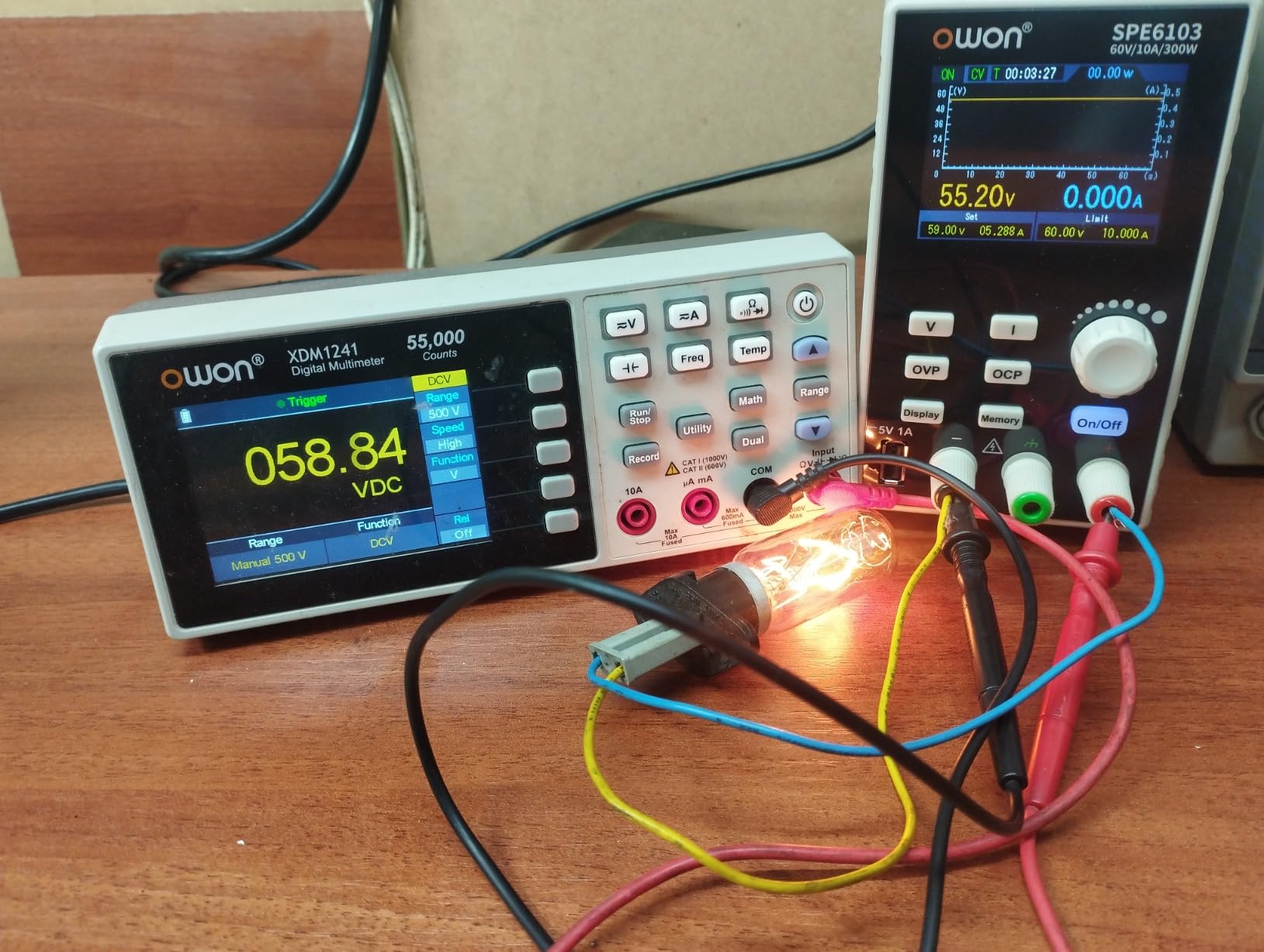 OWON SPE6103 Programmable Lab Power Supply (0-60V 0-10 A), 300w Bench DC Power Supply with 2.8inch LCD Display and Output Enable/Disable Button, Single Channel Output with PC Software and USB Charging customer photo 2