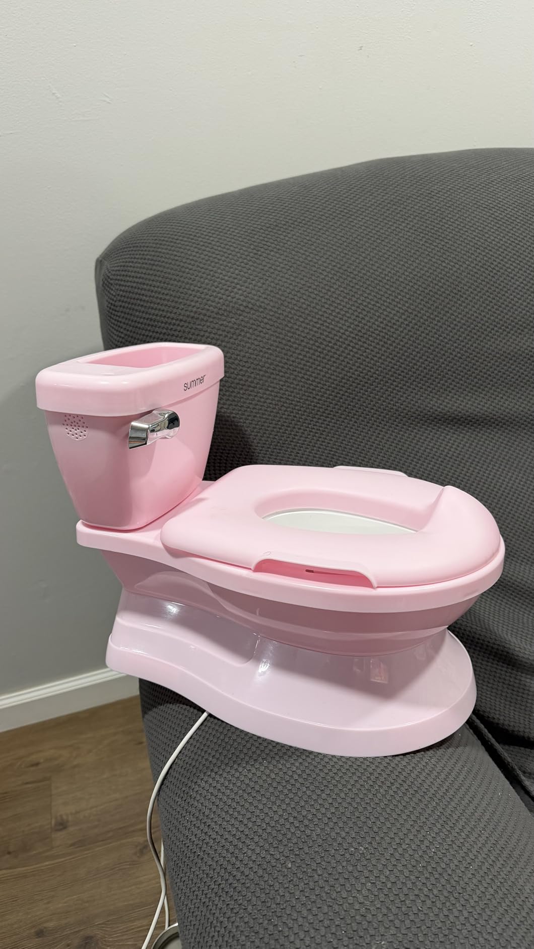 Ingenuity My Size Potty Pro 2-in-1 Potty Training Toilet, Floor Potty with Removable Potty Seat for Standard Toilets, Realistic Flushing Sound, For Toddlers Ages 18+ months, Up to 50 lb customer photo 1